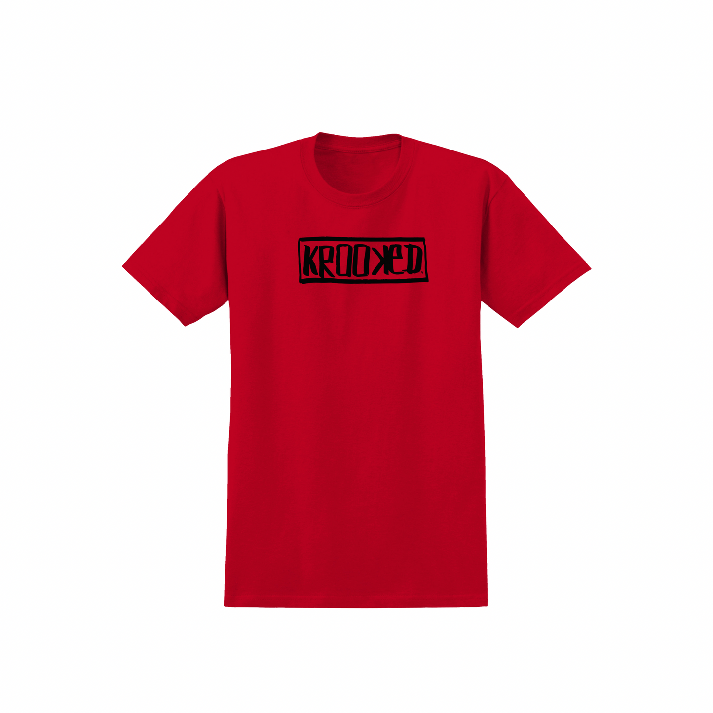 KROOKED - BOX TEE - RED/BLACK