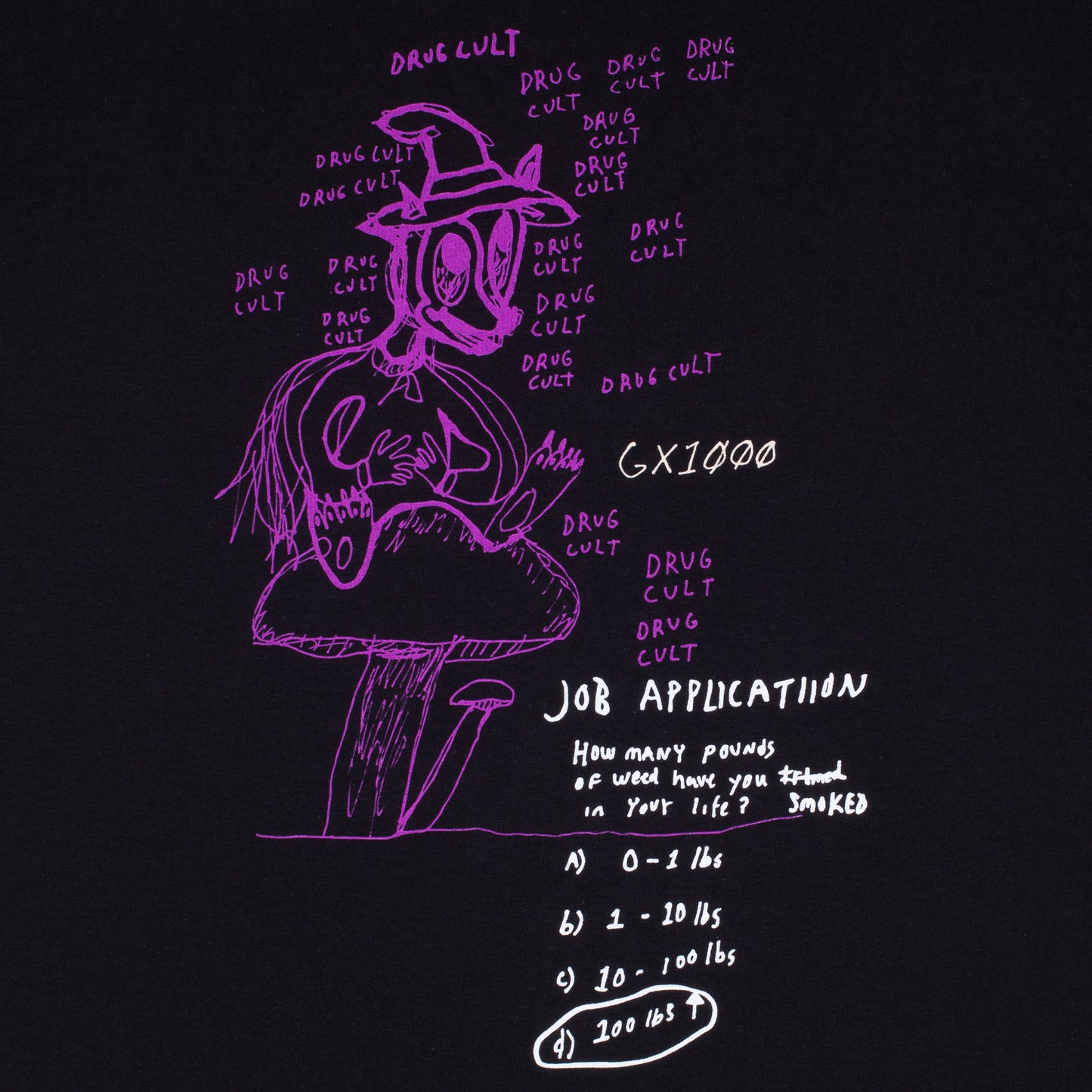 GX1000 - JOB APPLICATION TEE - BLACK