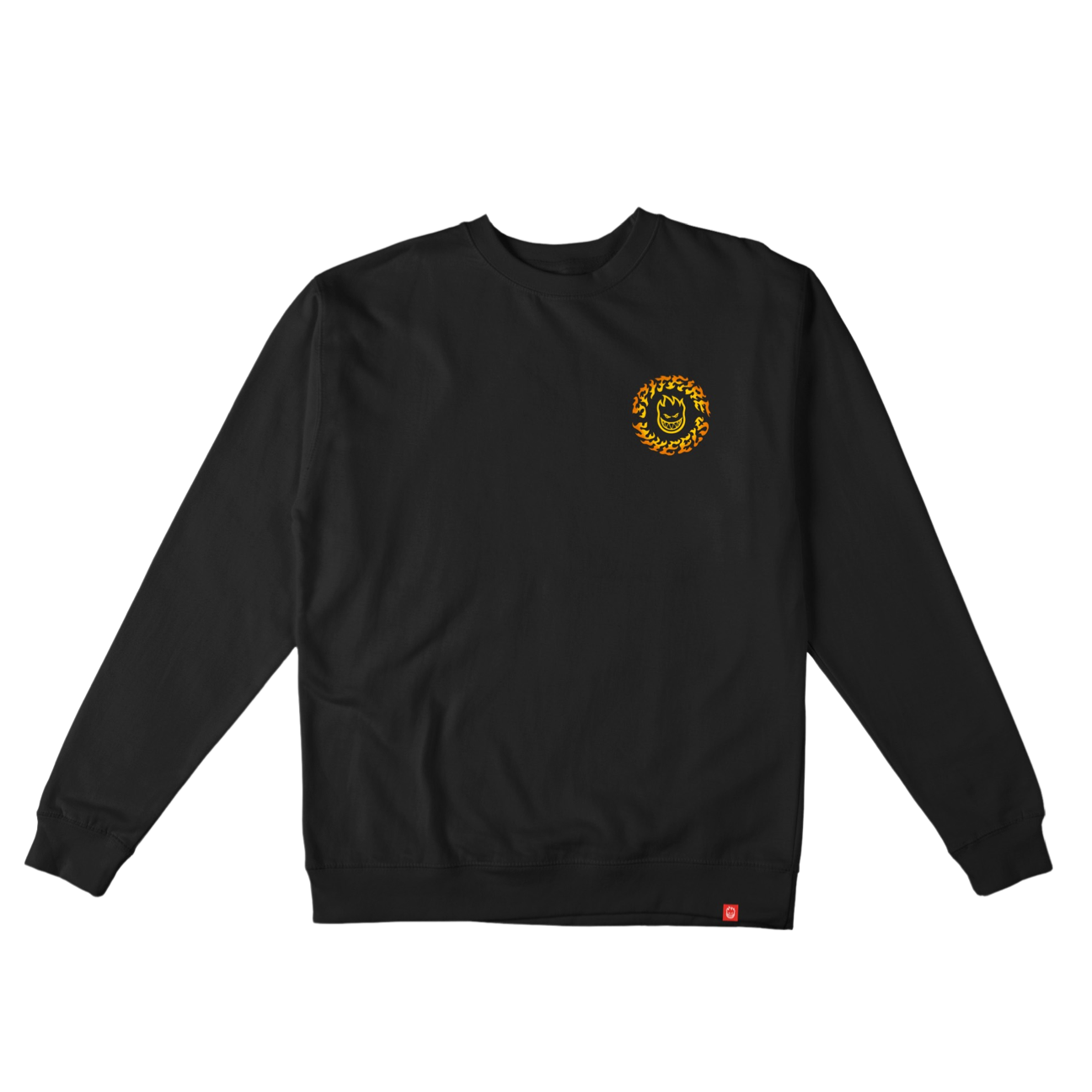 SPITFIRE - TORCHED SCRIPT CREWNECK - BLACK