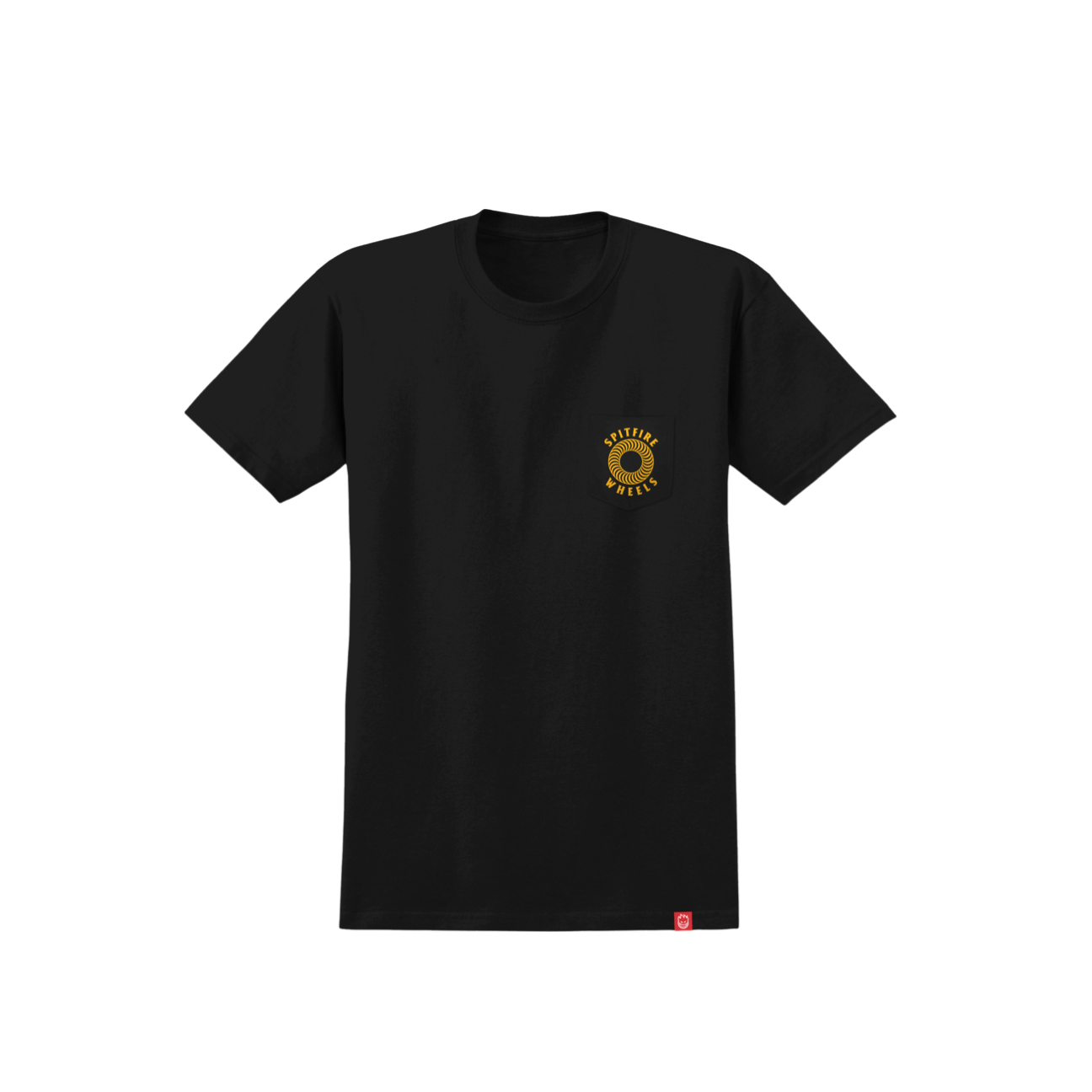 SPITFIRE - HOLLOW CLASSIC POCKET TEE - BLACK/GOLD