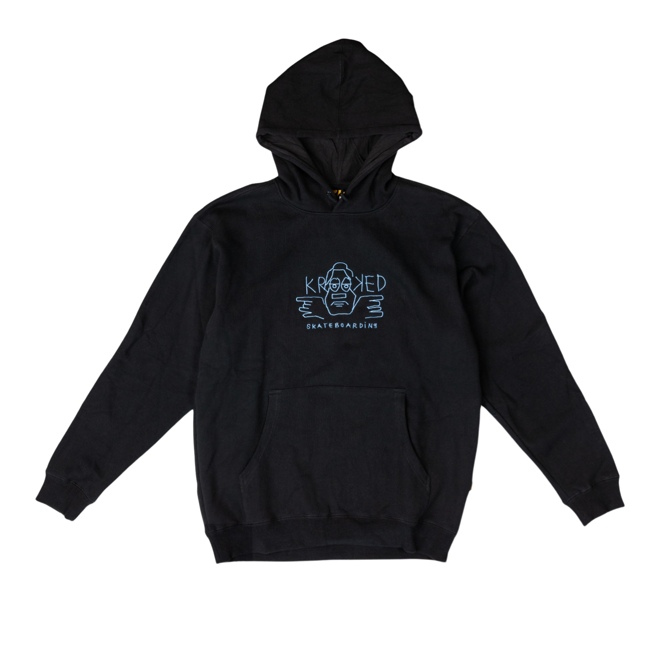 KROOKED - ARKETYPE RAW EMBLEM HOODIE - BLACK
