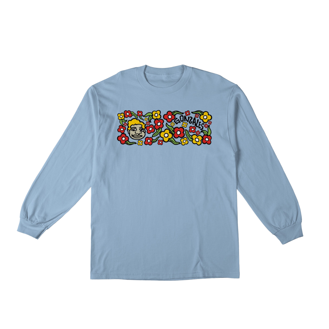 KROOKED - SWEATPANT LONGSLEEVE TEE - PALE BLUE