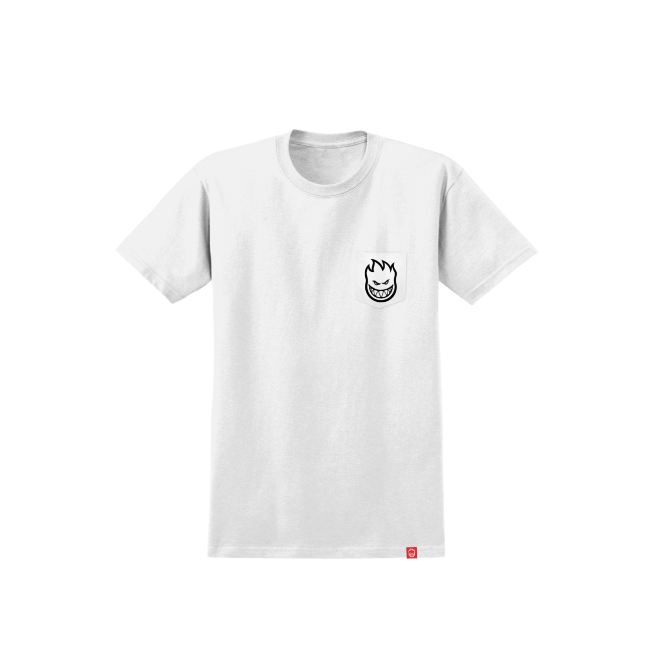 SPITFIRE - CLASSIC VORTEX POCKET TEE - WHITE/BLACK
