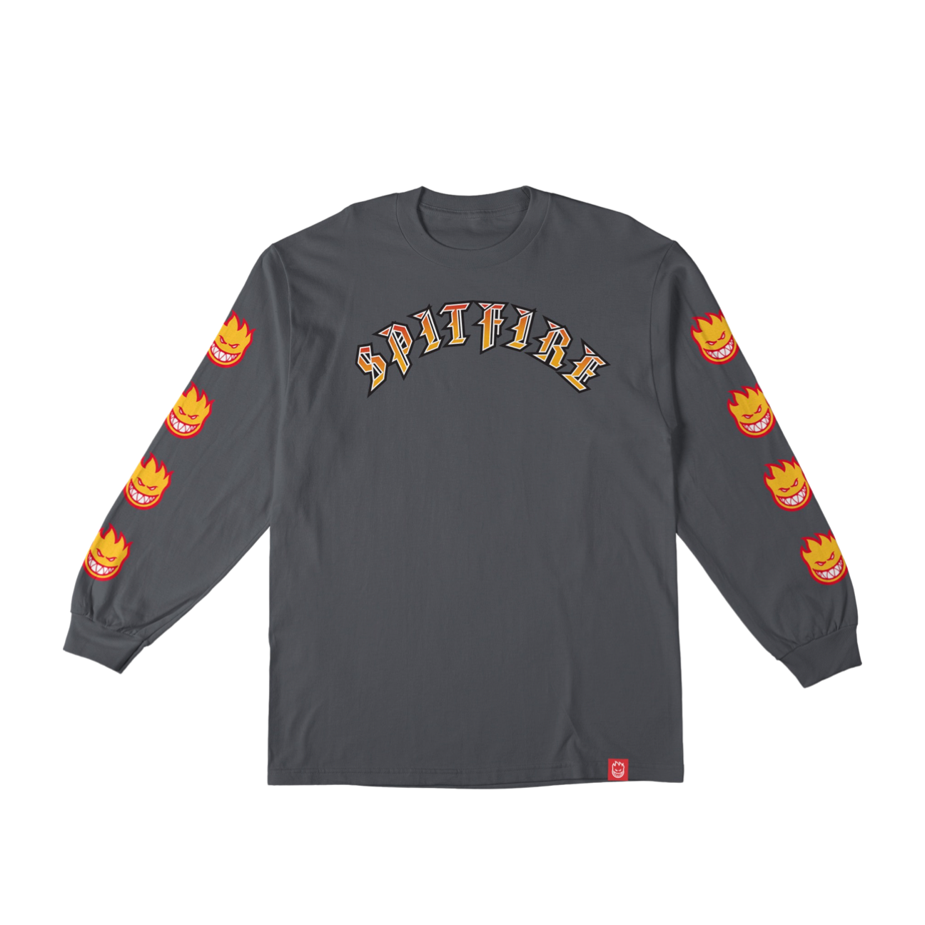 SPITFIRE - OLD E BIGHEAD LONGSLEEVE TEE - CHARCOAL