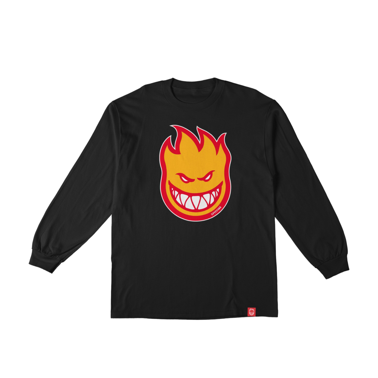 SPITFIRE - BIGHEAD FILL LONGSLEEVE TEE - BLACK/GOLD/RED