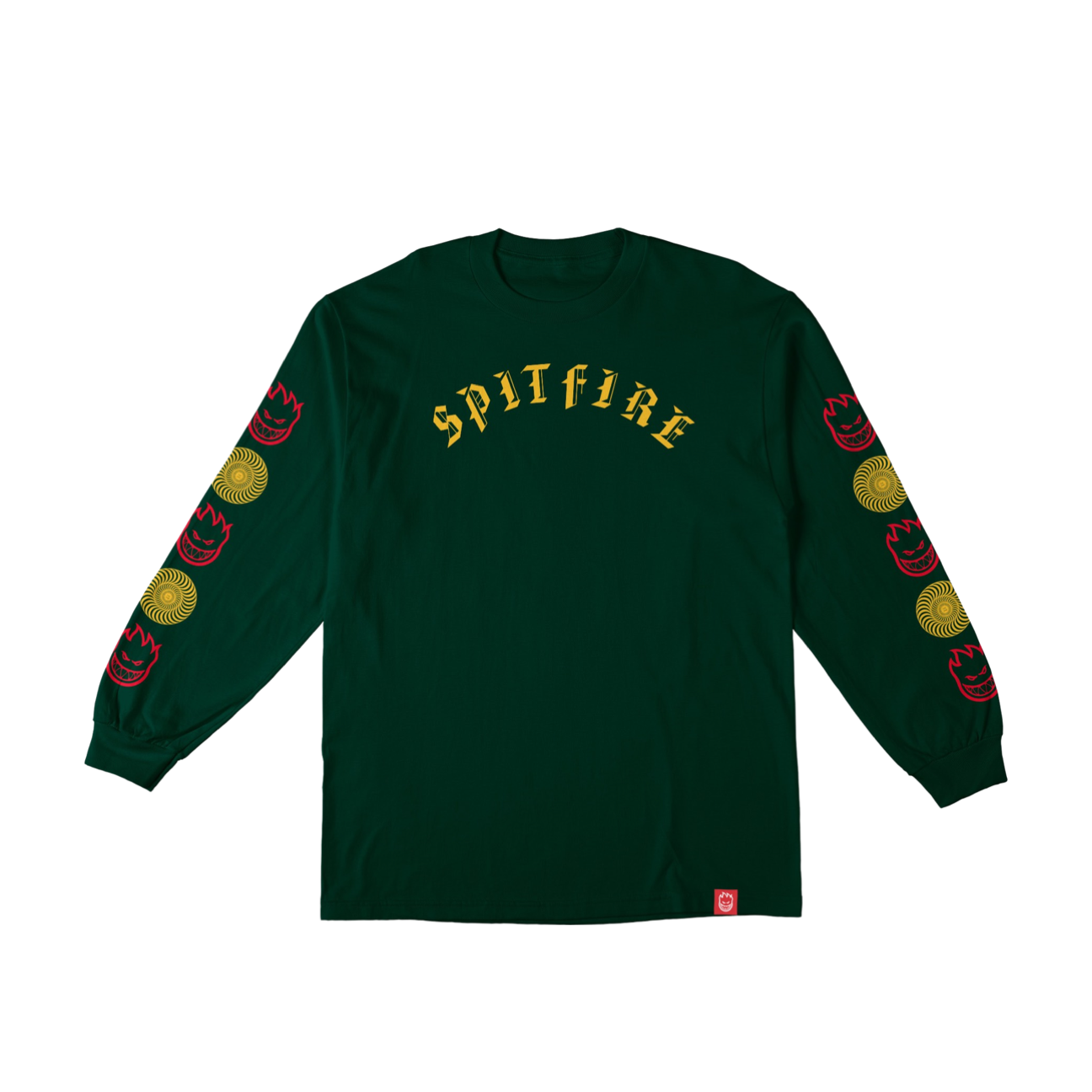 SPITFIRE - OLD E COMBO LONGSLEEVE TEE - SILVER/GREEN
