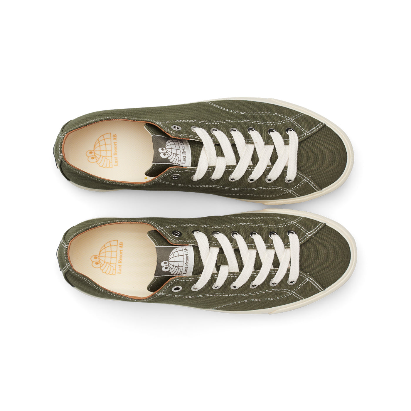 LAST RESORT AB - VM003 CANVAS SHOE - BURNT OLIVE/WHITE