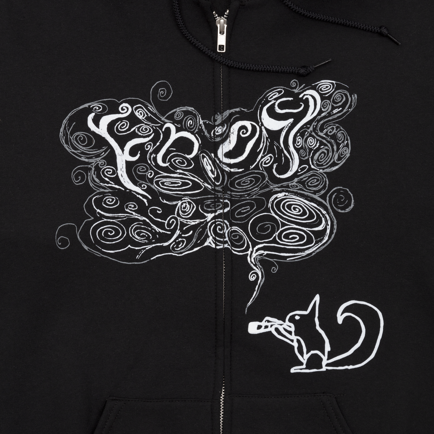 FROG - OG SQUIRREL ZIP HOODIE - BLACK