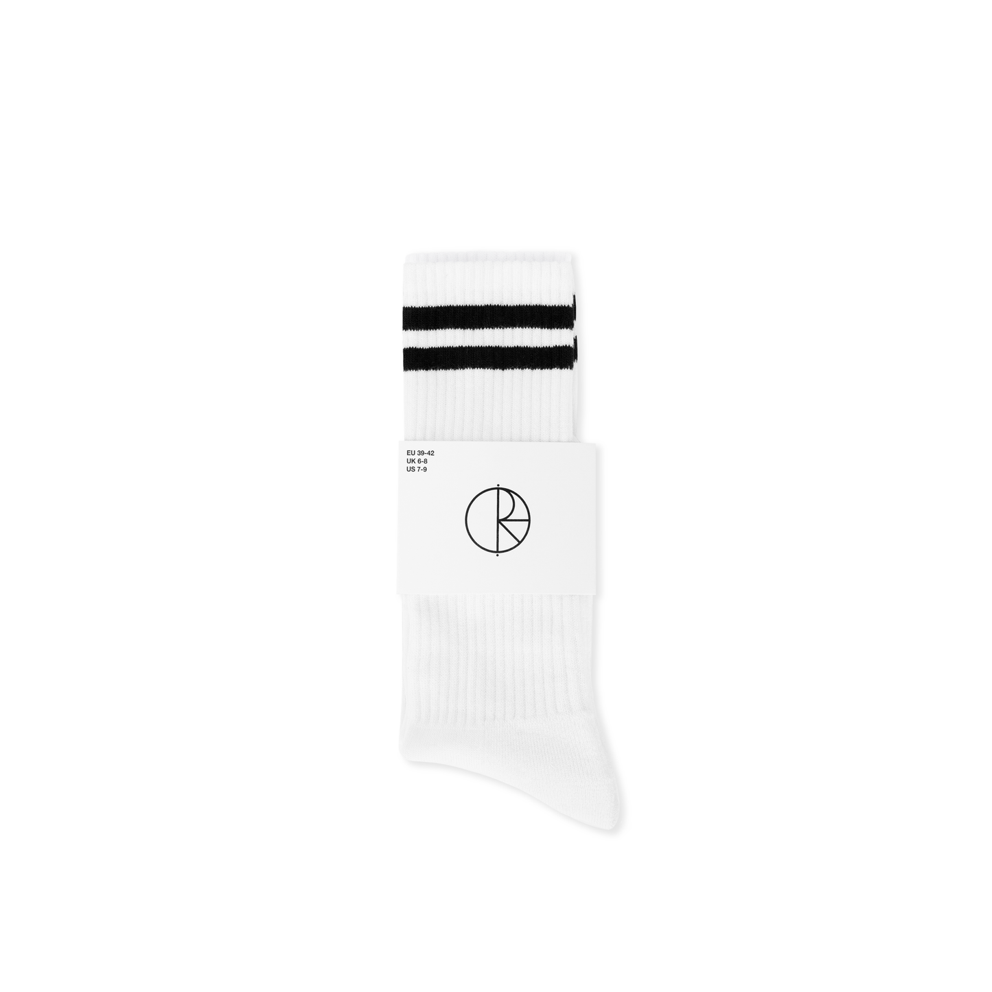POLAR SKATE CO - HAPPY SAD LONG RIB SOCKS - WHITE