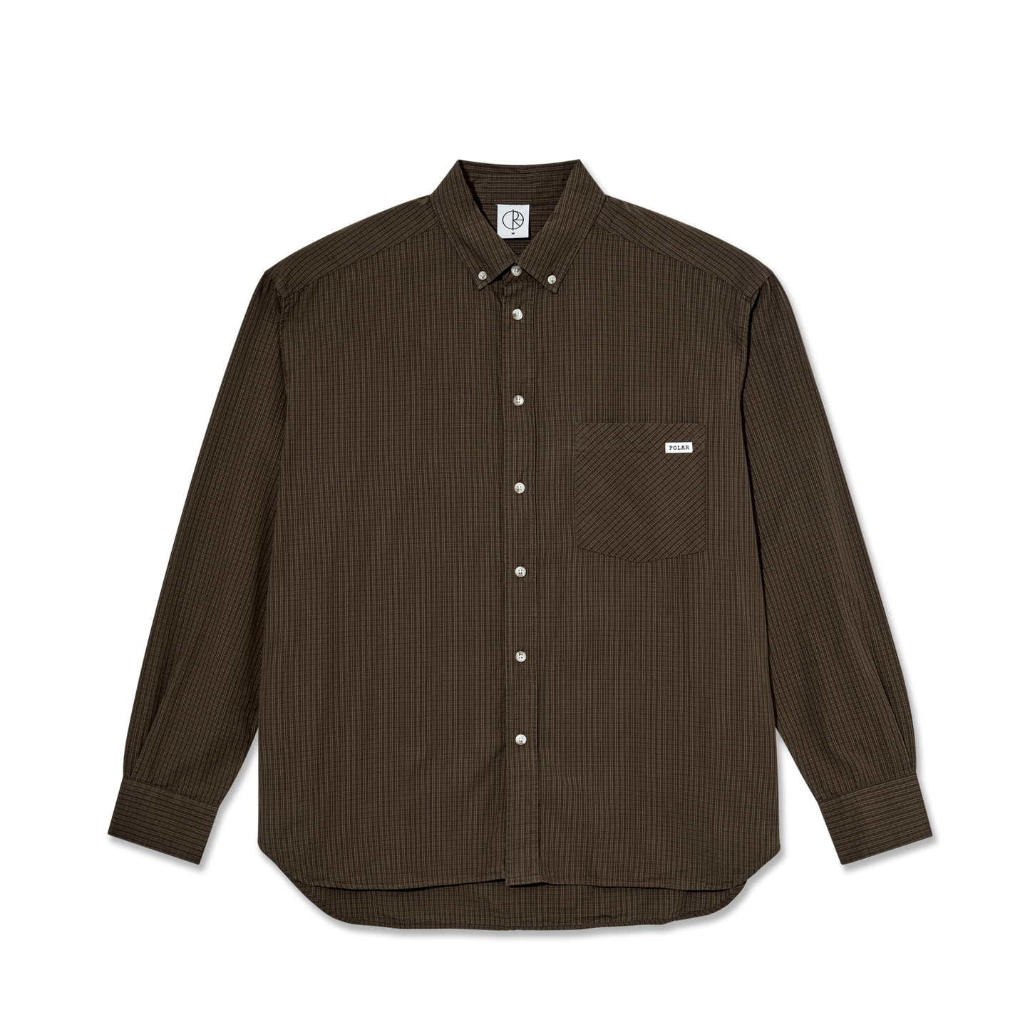 POLAR SKATE CO - BEN LS POPLIN SHIRT - BROWN