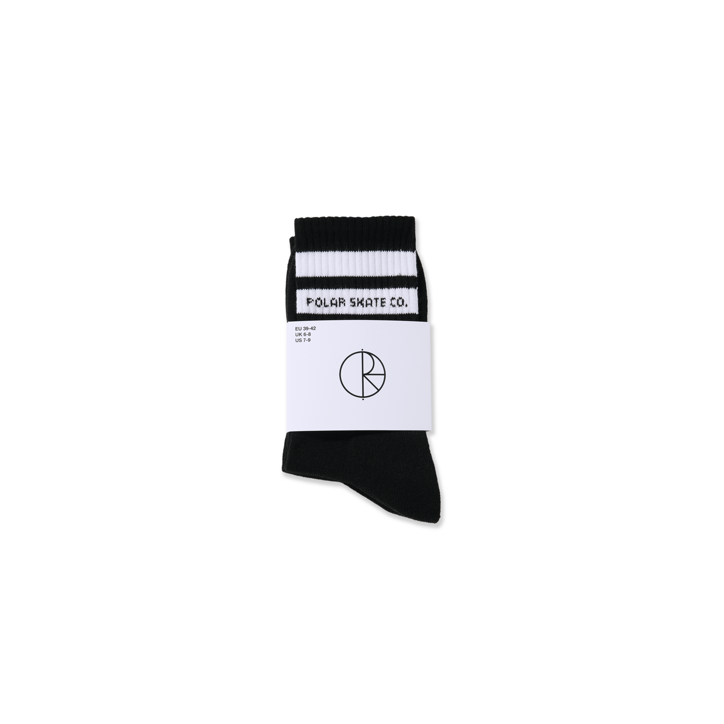 POLAR SKATE CO - FAT STRIPE SOCK - BLACK