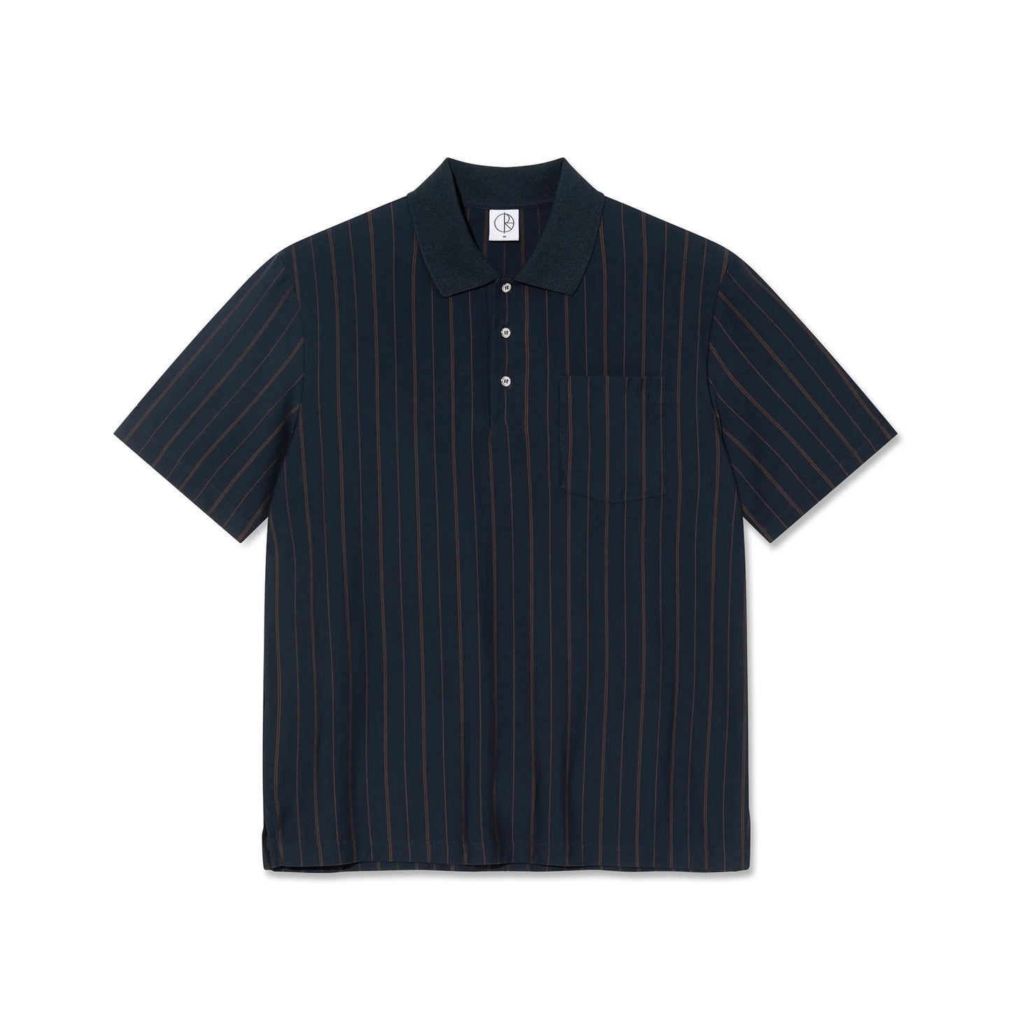 POLAR SKATE CO - FANCY POLO SHIRT - NAVY/BROWN