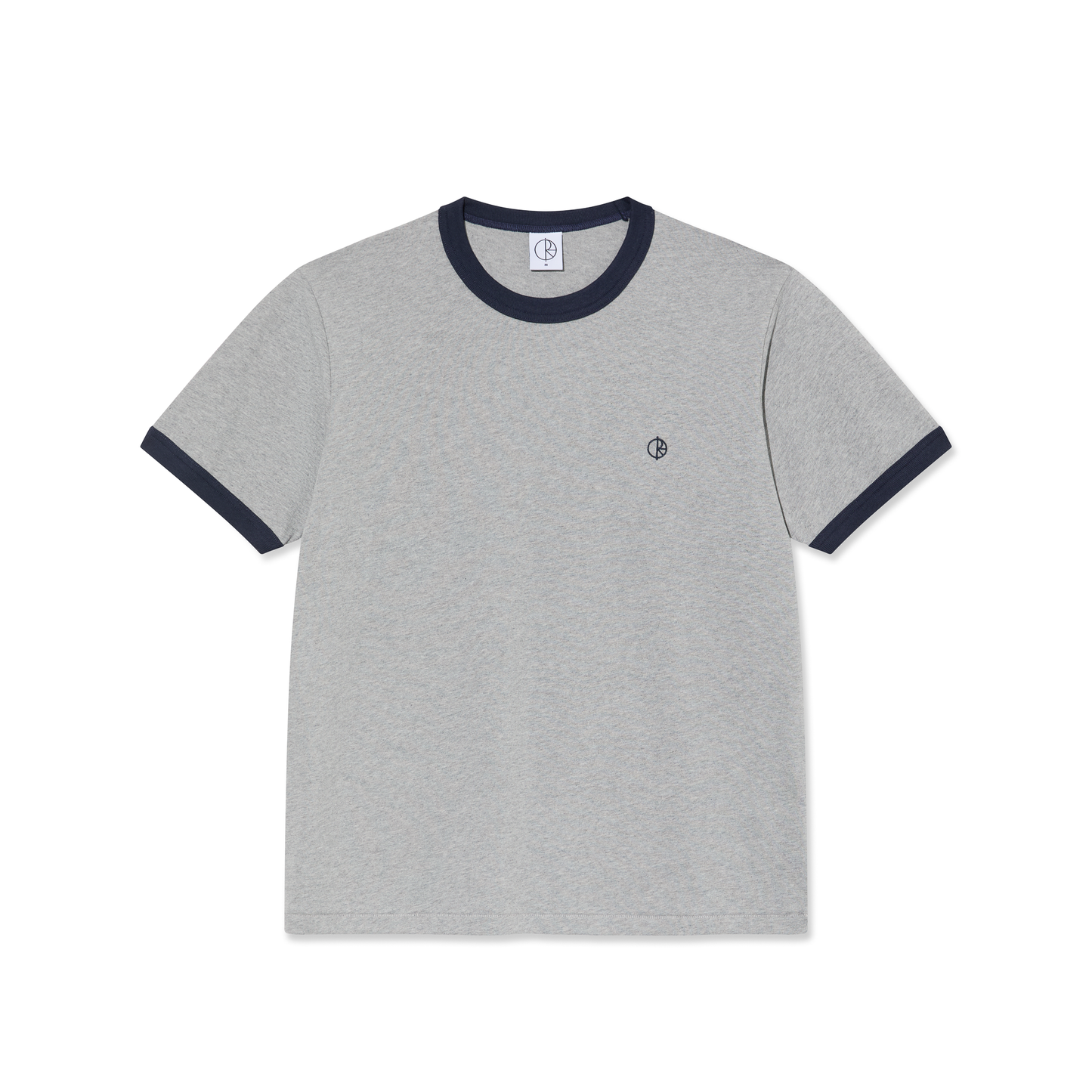 POLAR SKATE CO - RINGER TEE - HEATHER GREY/NAVY