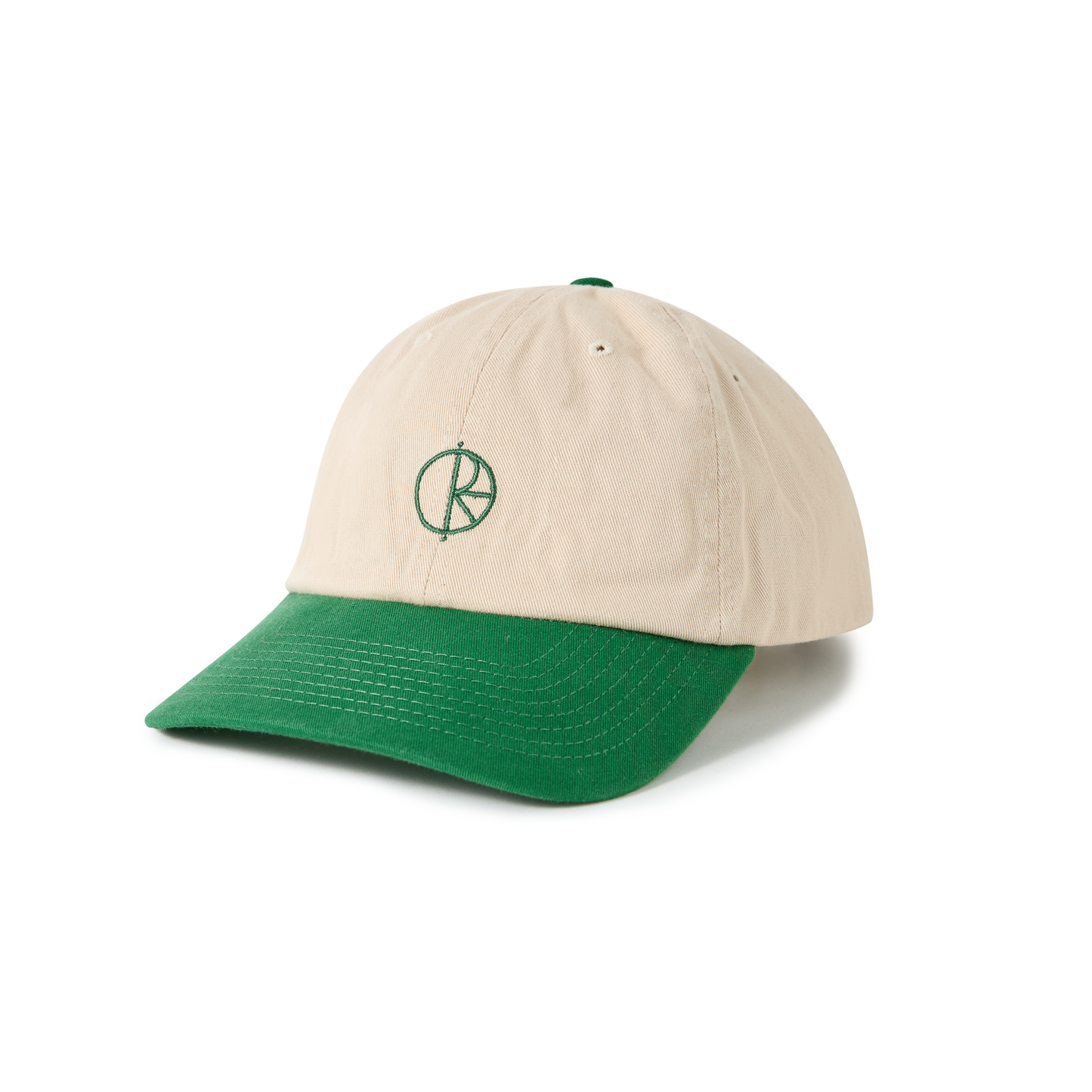 POLAR SKATE CO - STROKE LOGO SAI CAP - ECRU/GREEN