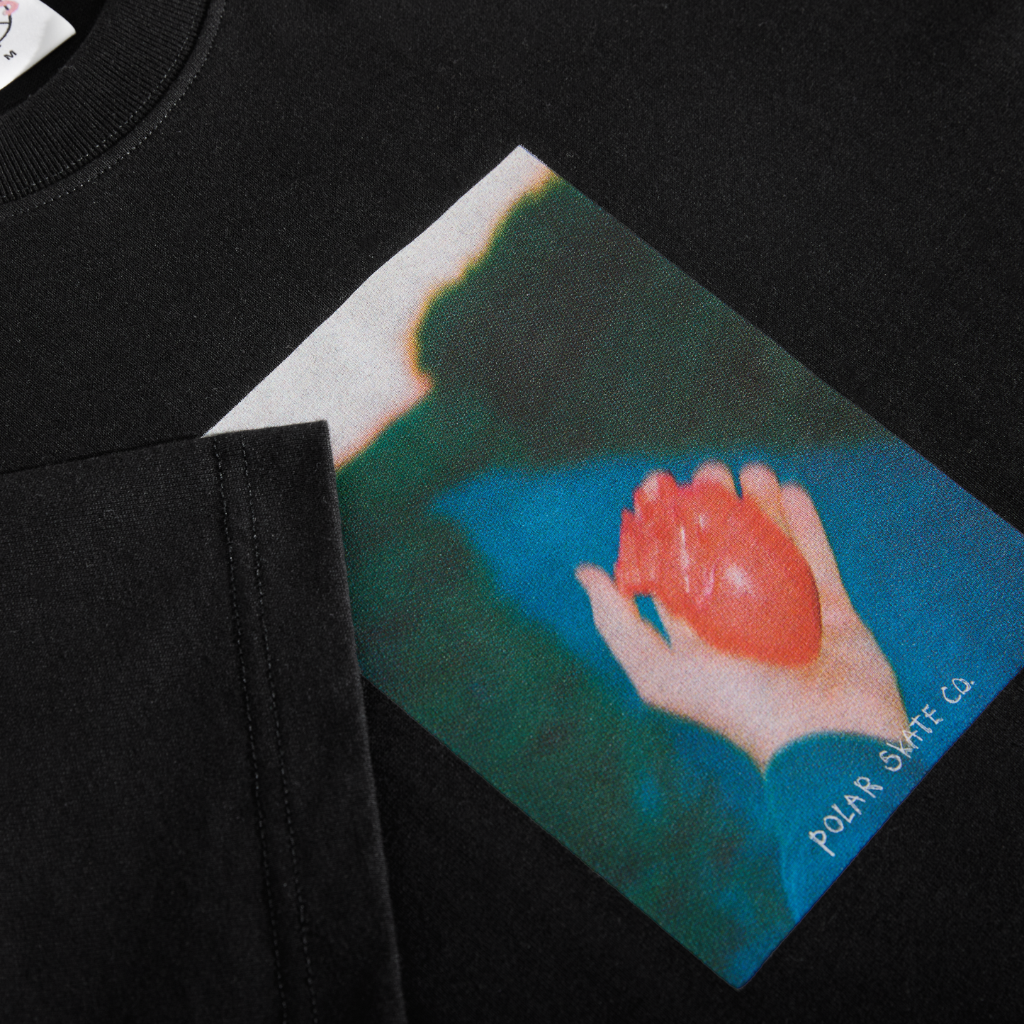 POLAR SKATE CO - HEART IN HAND TEE - BLACK