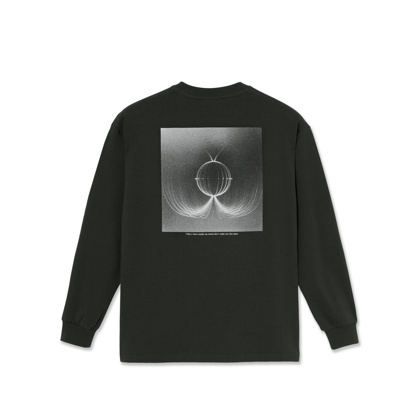 POLAR SKATE CO - MAGNETIC FIELD LS TEE - DIRTY BLACK