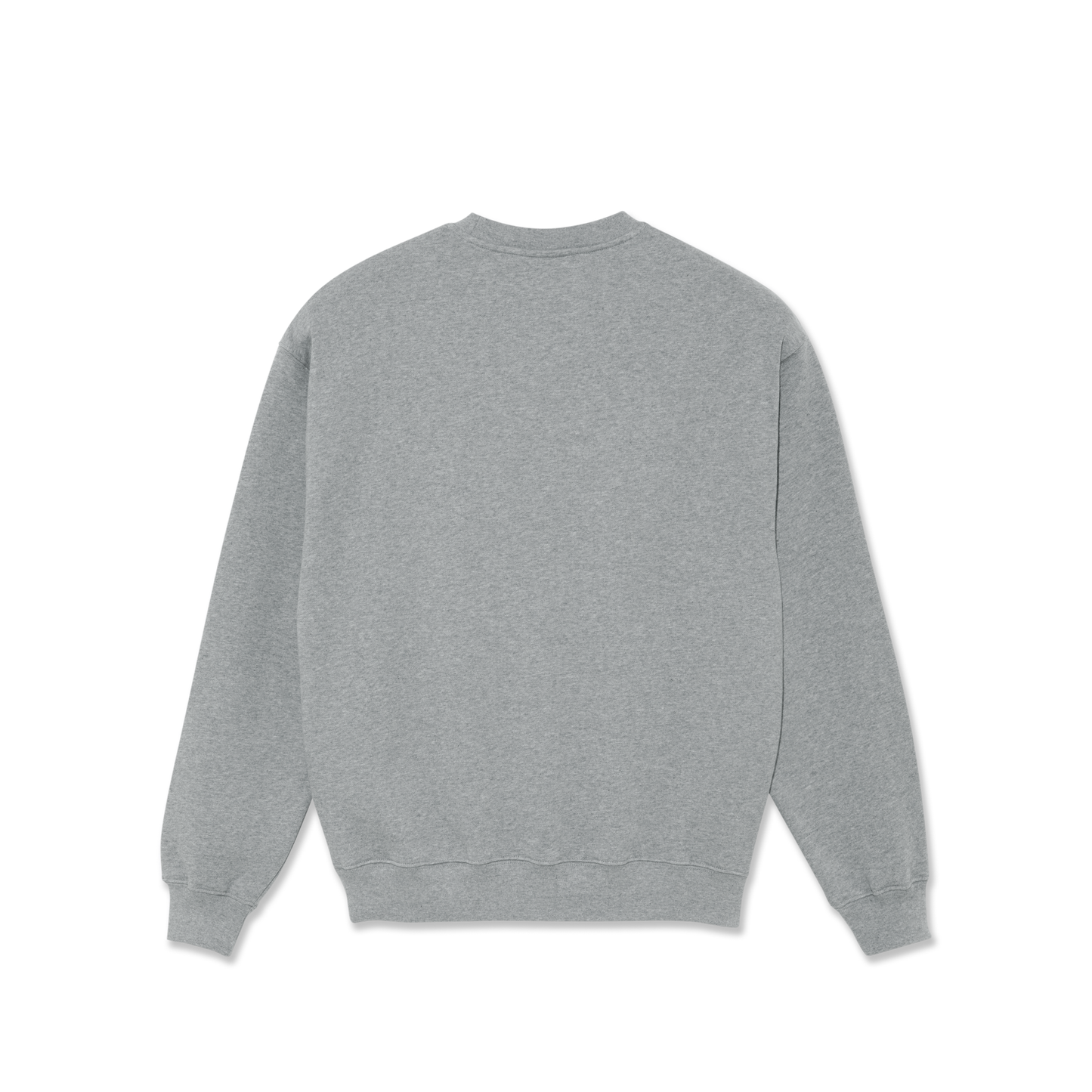 POLAR SKATE CO - SURF LOGO CREW - HEATHER GREY