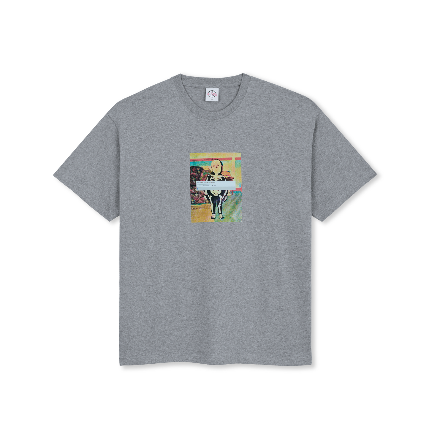 POLAR SKATE CO - SKELETON KID TEE - HEATHER GREY