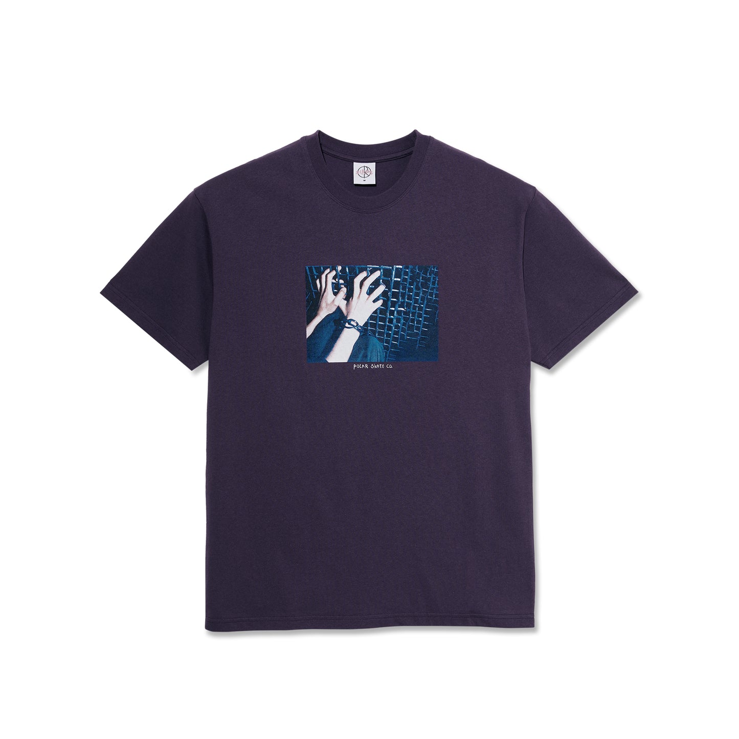 POLAR SKATE CO - CAGED HANDS TEE - DARK VIOLET