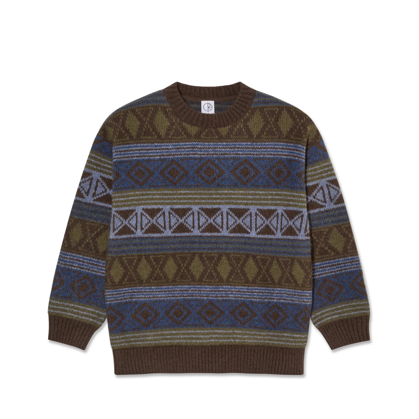 POLAR SKATE CO - GEORGE SWEATER - BLUE GREEN MIX