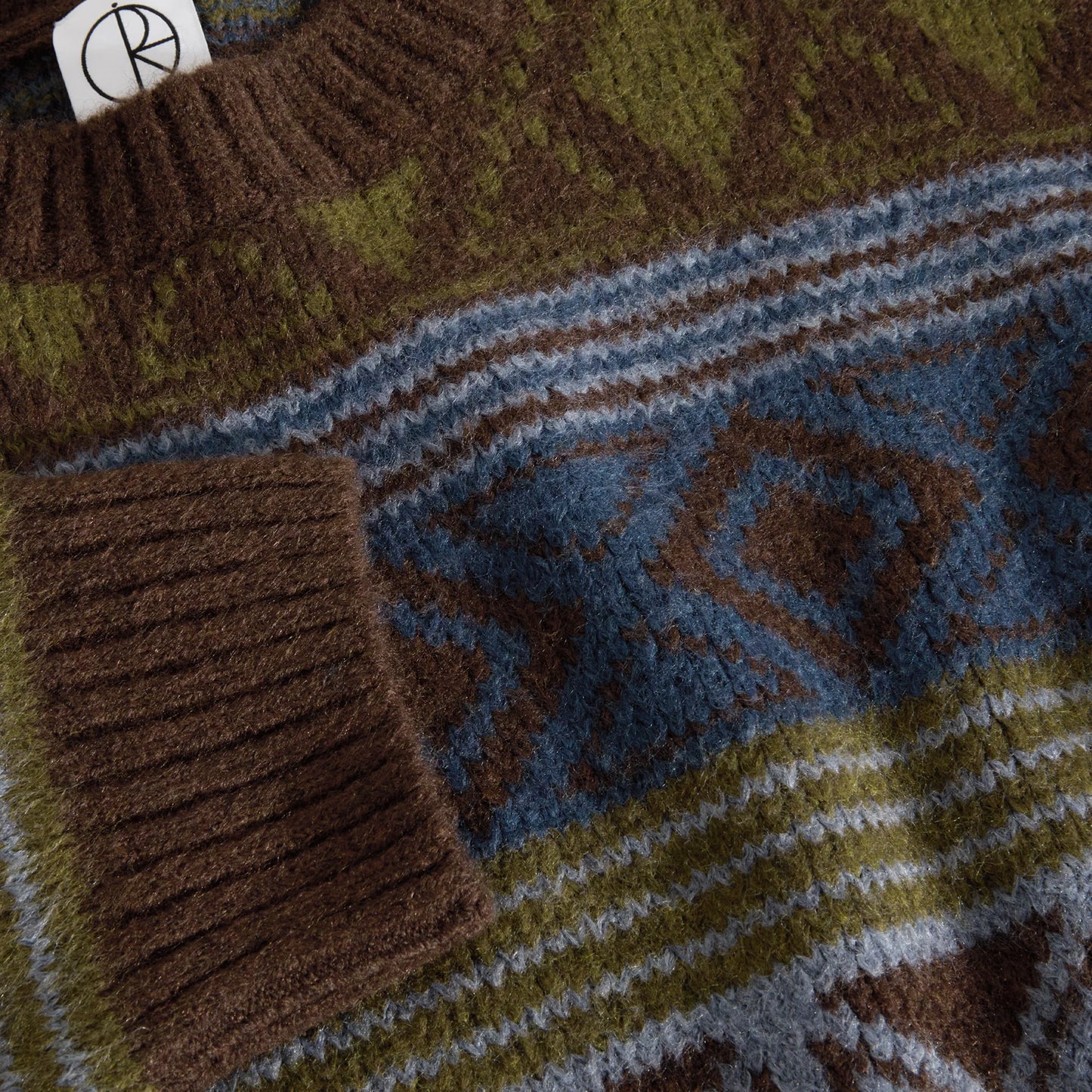 POLAR SKATE CO - GEORGE SWEATER - BLUE GREEN MIX