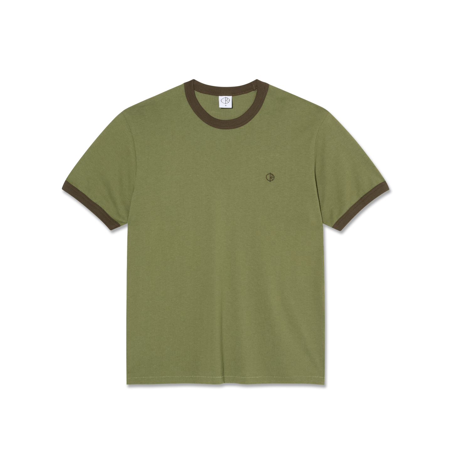 POLAR SKATE CO - RINGER TEE - ARMY GREEN/BROWN