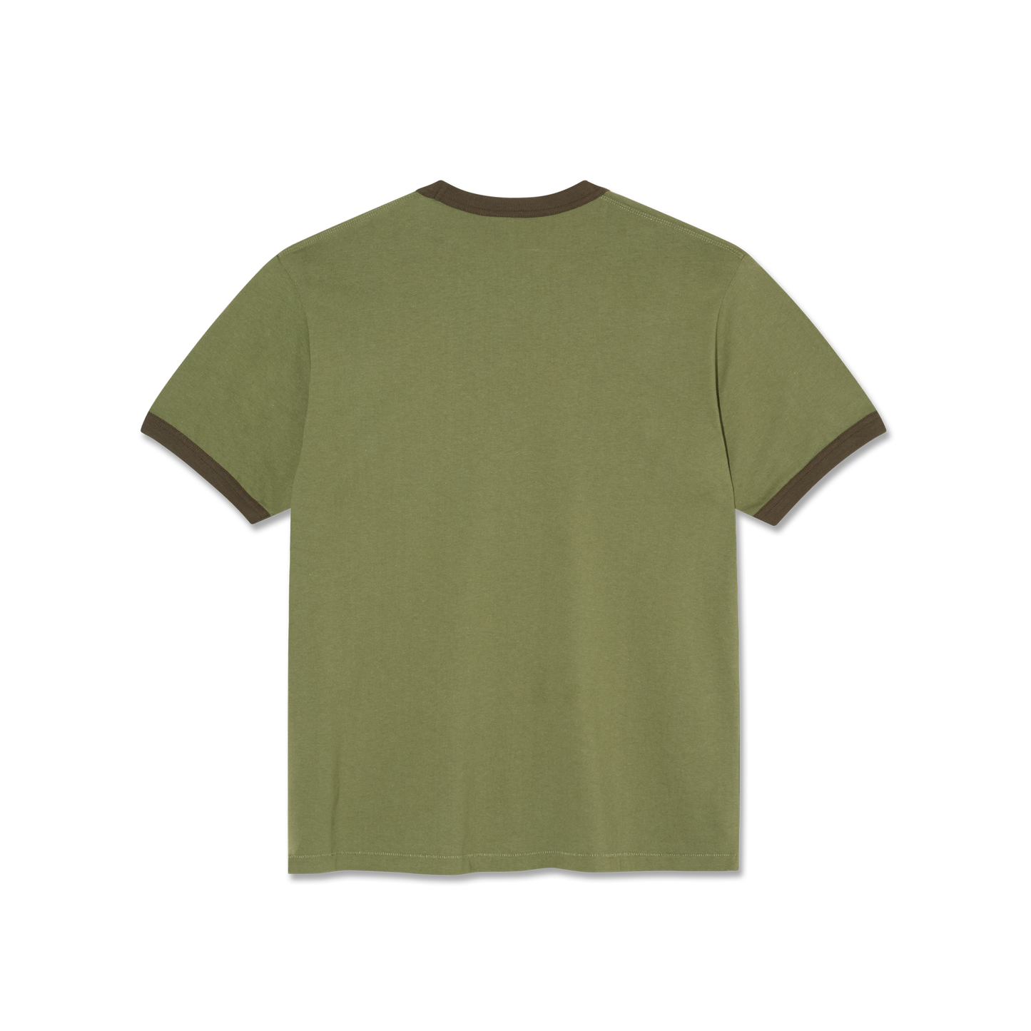 POLAR SKATE CO - RINGER TEE - ARMY GREEN/BROWN