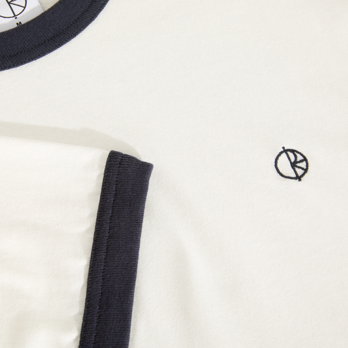 POLAR SKATE CO - RINGER TEE - CLOUD WHITE/NAVY