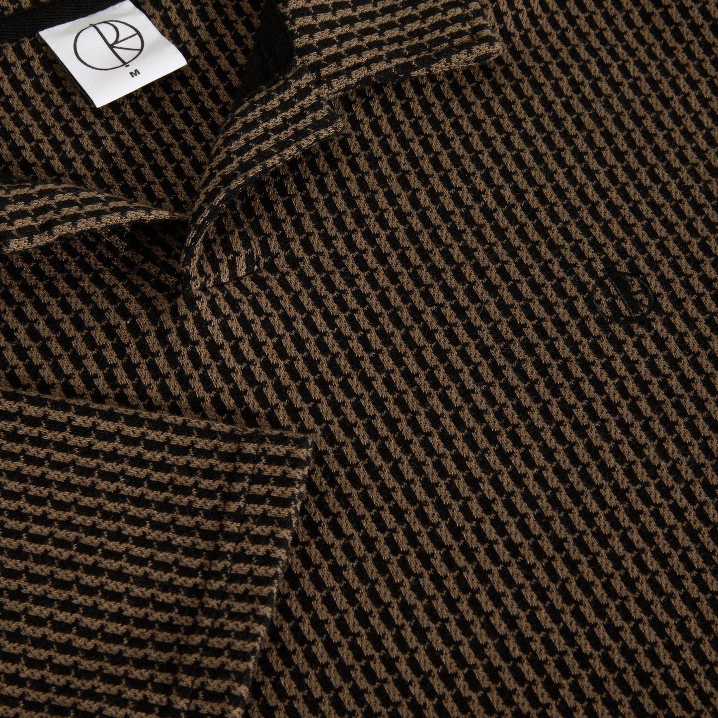 POLAR SKATE CO - BOUCLE SERGE POLO SHIRT - BRASS/BLACK