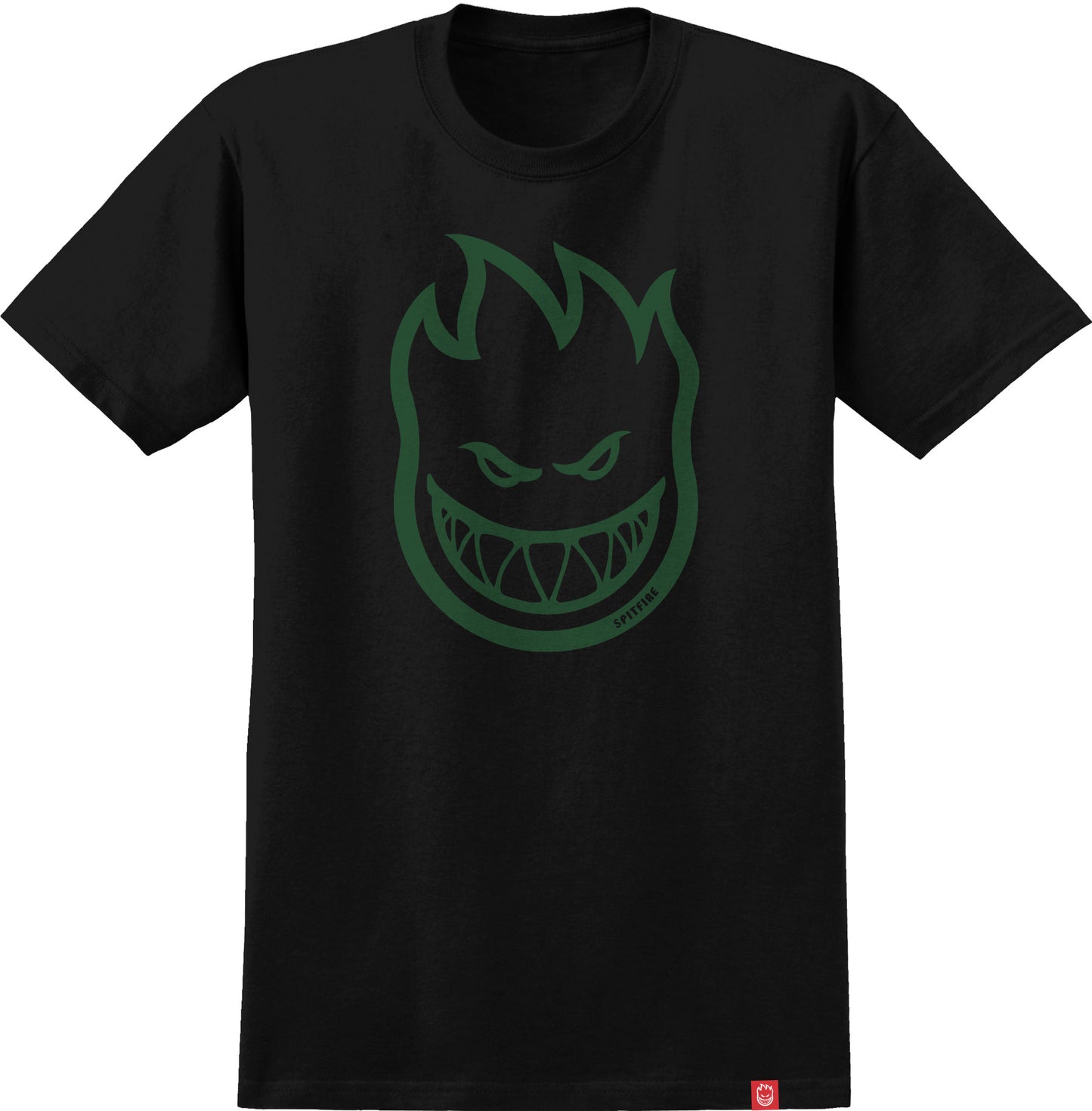 SPITFIRE - BIGHEAD TEE - BLACK/GREEN