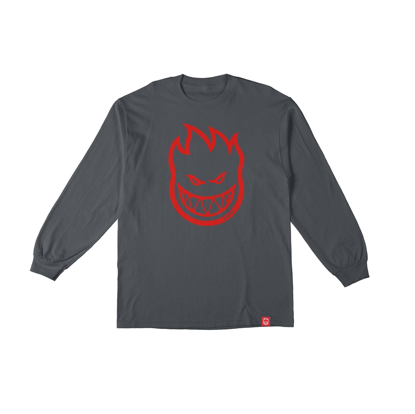 SPITFIRE - BIGHEAD LONG SLEEVE TEE - CHARCOAL/RED