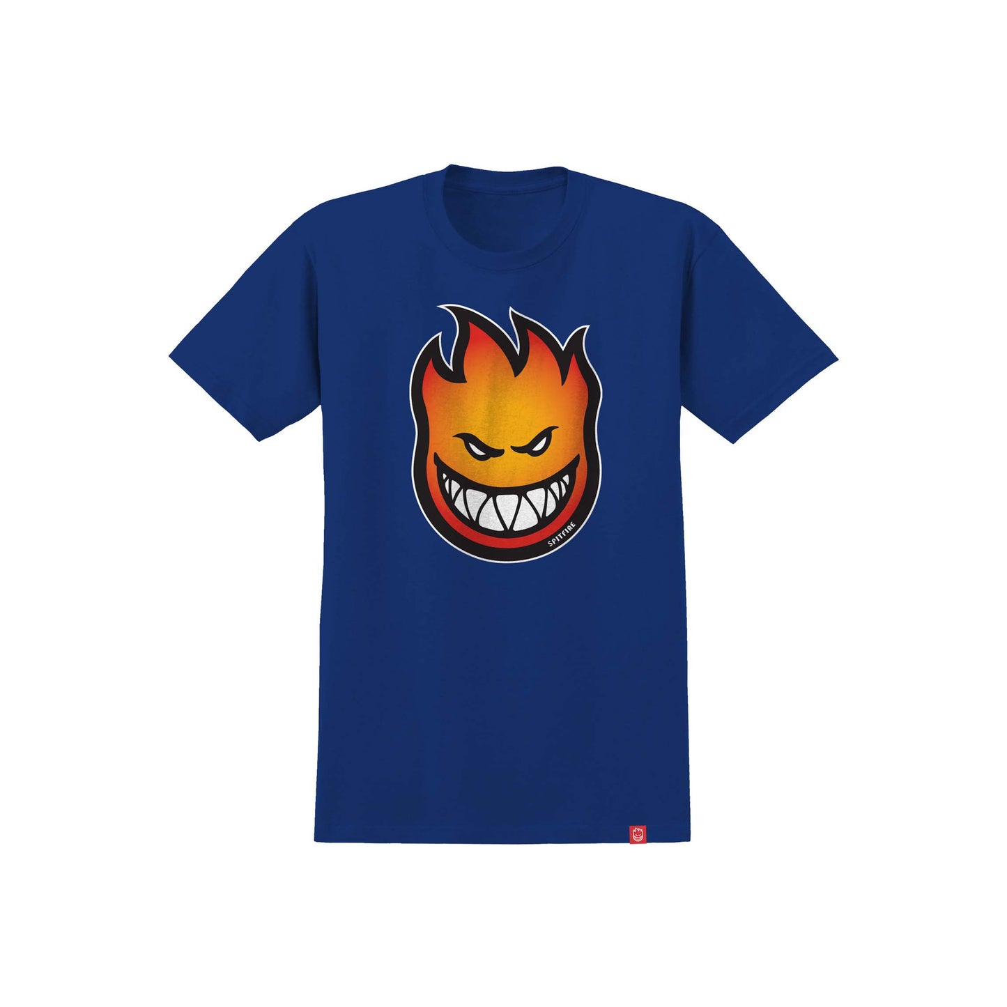 SPITFIRE - BIGHEAD FILL TEE - BLUE/ORANGE - YOUTH SIZE
