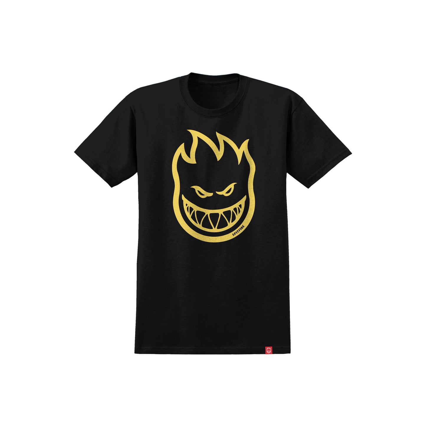 SPITFIRE - BIGHEAD TEE - BLACK/YELLOW - YOUTH SIZE