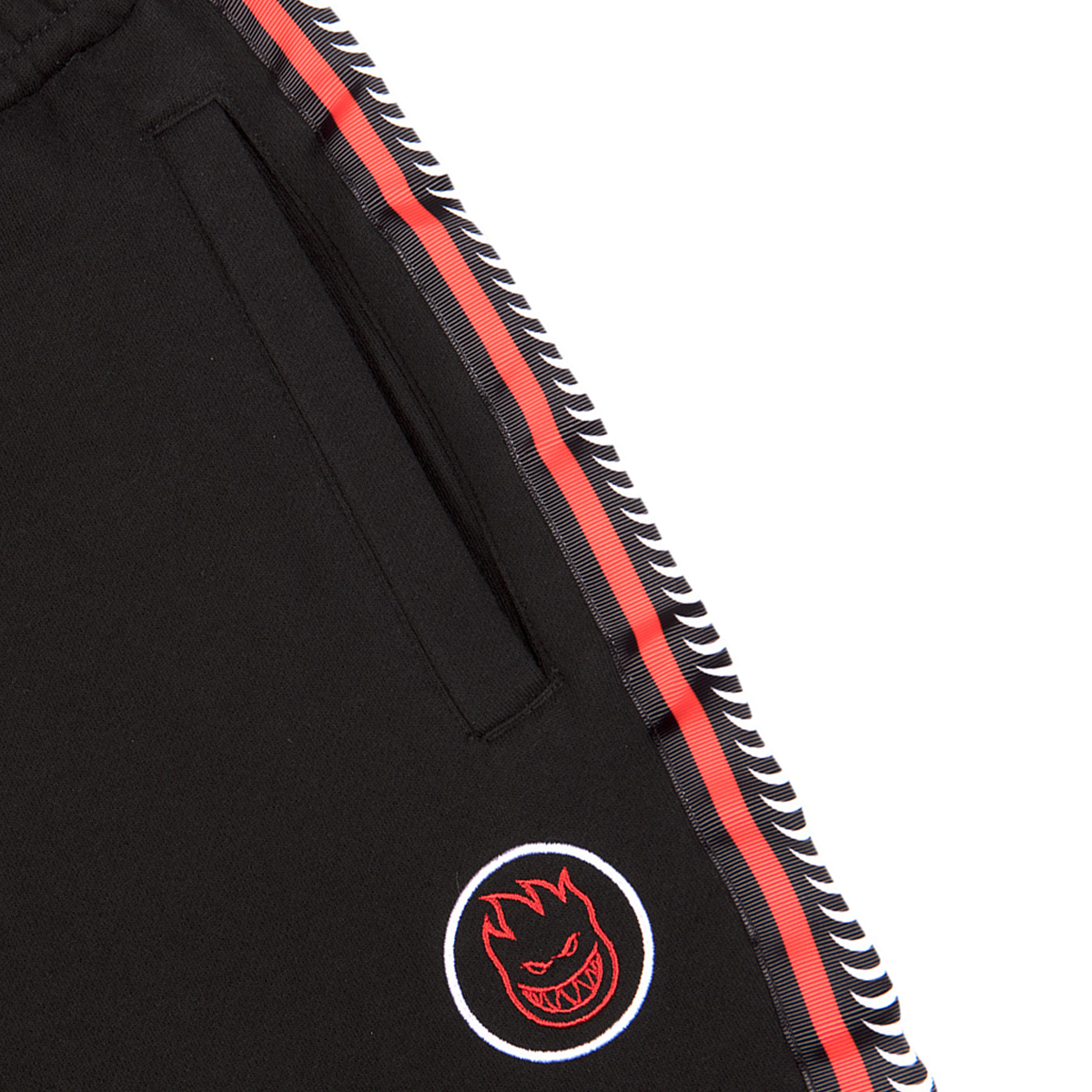 SPITFIRE - BIGHEAD SWEATPANT SHORTS - BLACK/RED