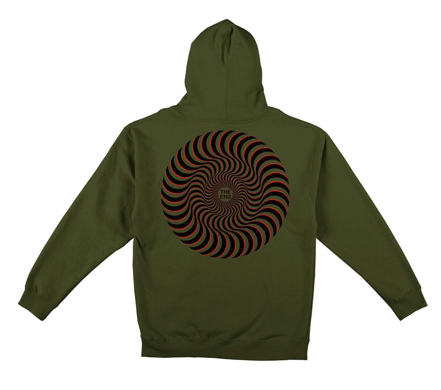 SPITFIRE - CLASSIC SWIRL OVERLAY HOODIE - ARMY
