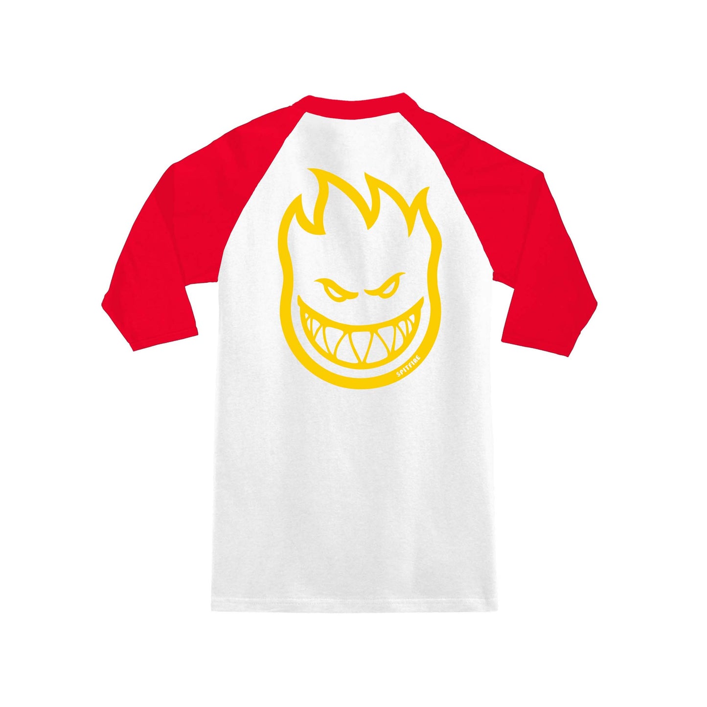 SPITFIRE - BIGHEAD RAGLAN TEE - WHITE/RED