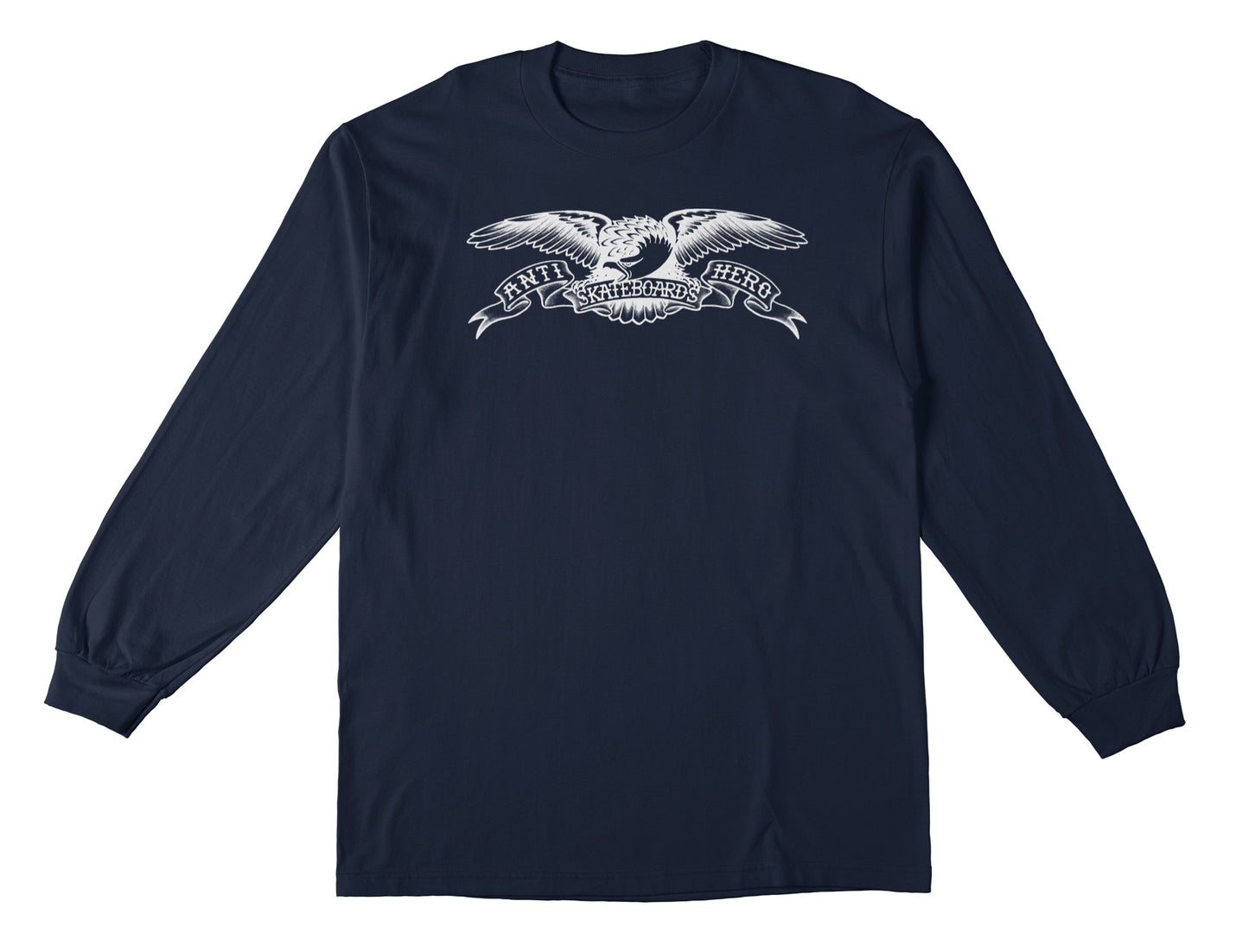 ANTI HERO - BASIC EAGLE LONGSLEEVE TEE - NAVY/WHITE