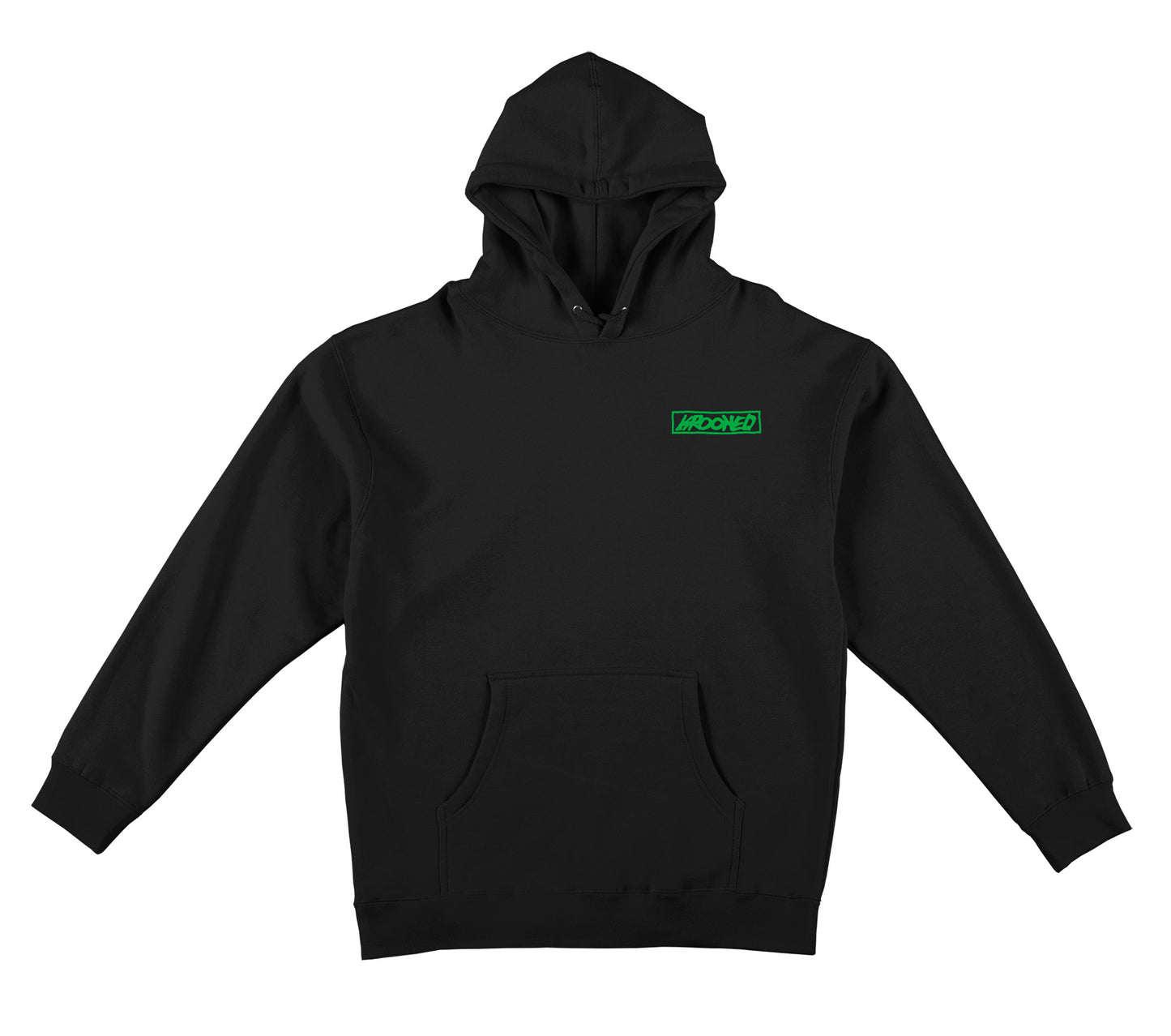 KROOKED - MOONSMILE RAW HOODIE - BLACK/GREEN