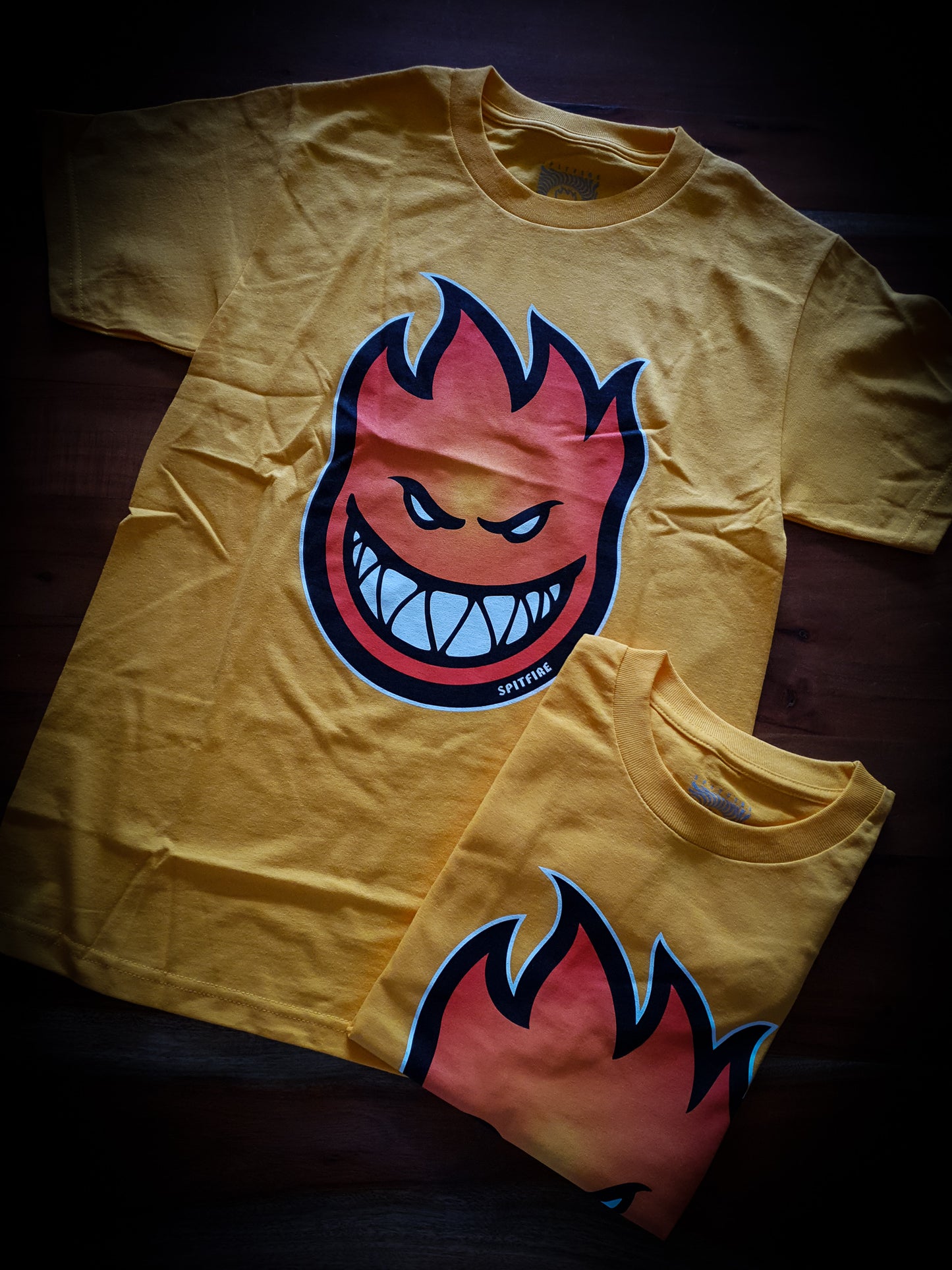 SPITFIRE - BIGHEAD FADE FILL TEE - GOLD