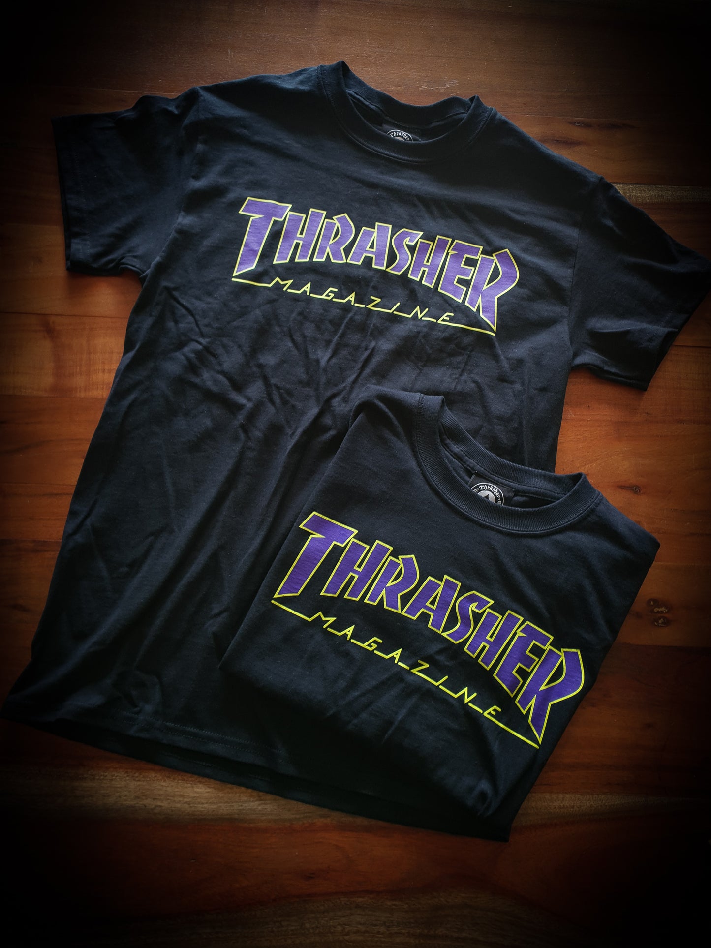 THRASHER - OUTLINED TEE - BLACK