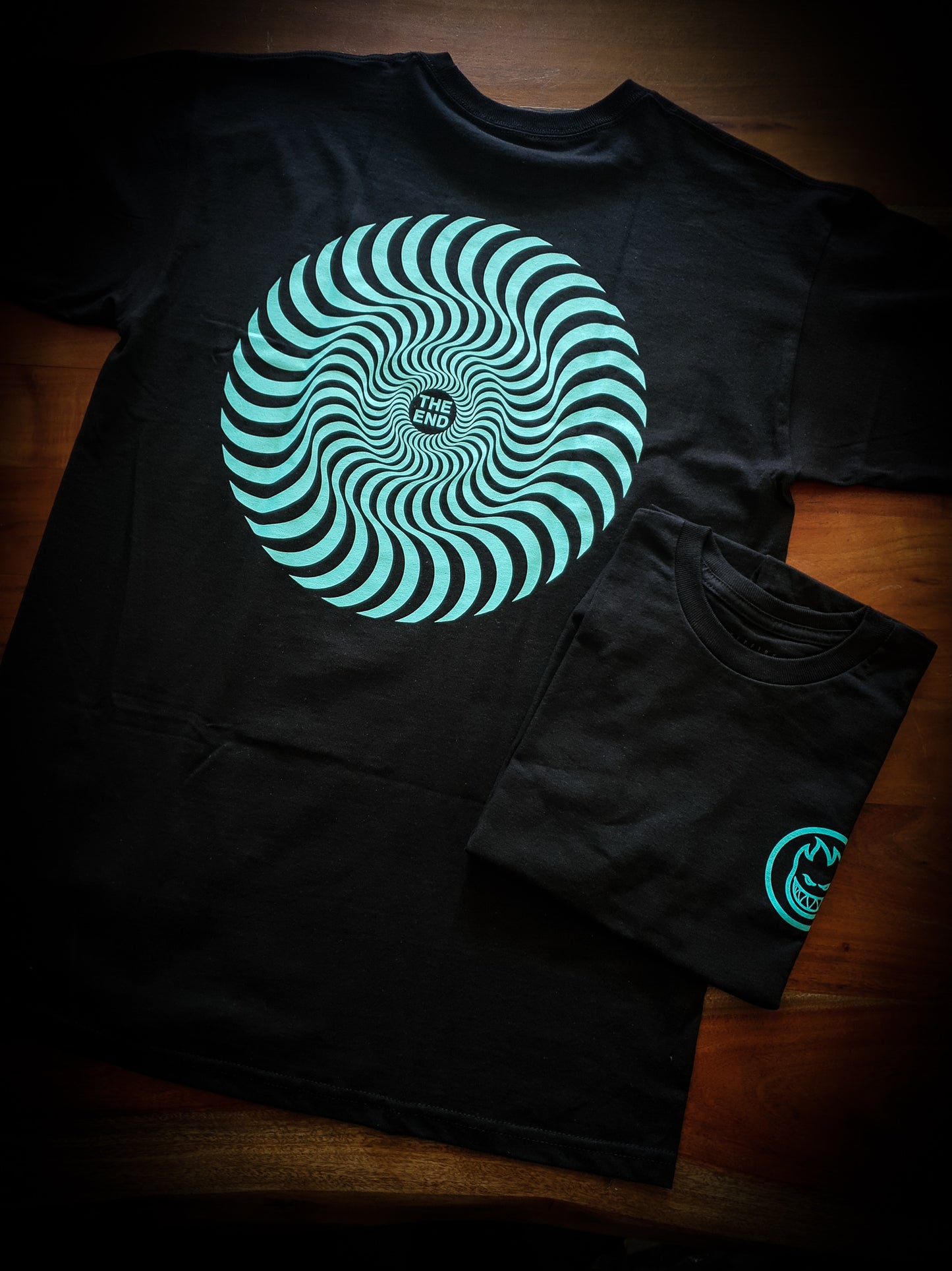 SPITFIRE - TEE CLASIC SWIRL BLACK/TEAL