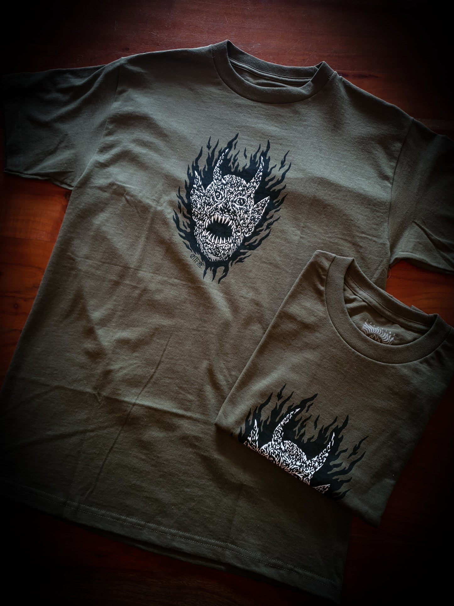 SPITFIRE - FIEND GREEN/BLACK - TEE