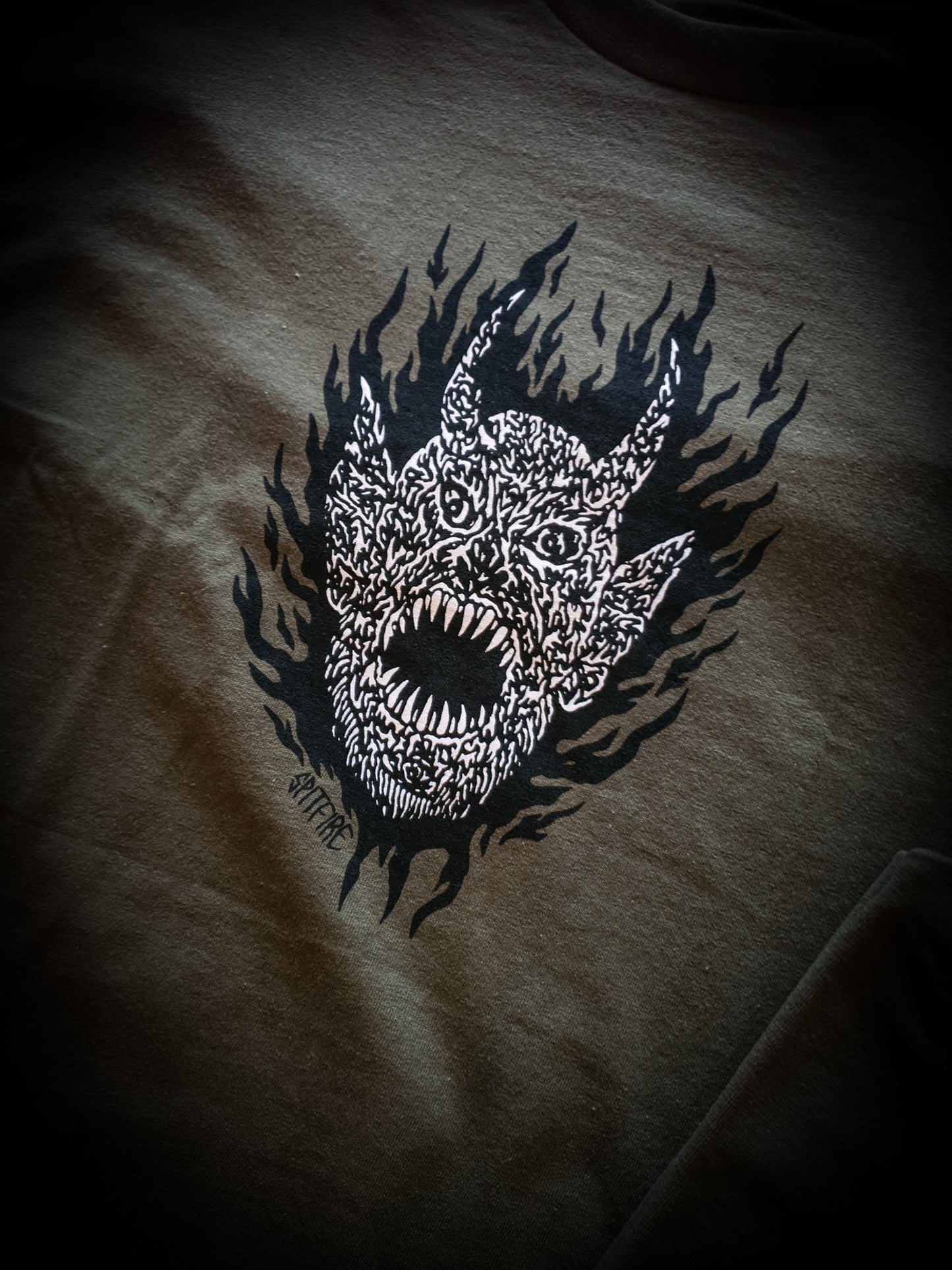 SPITFIRE - FIEND GREEN/BLACK - TEE