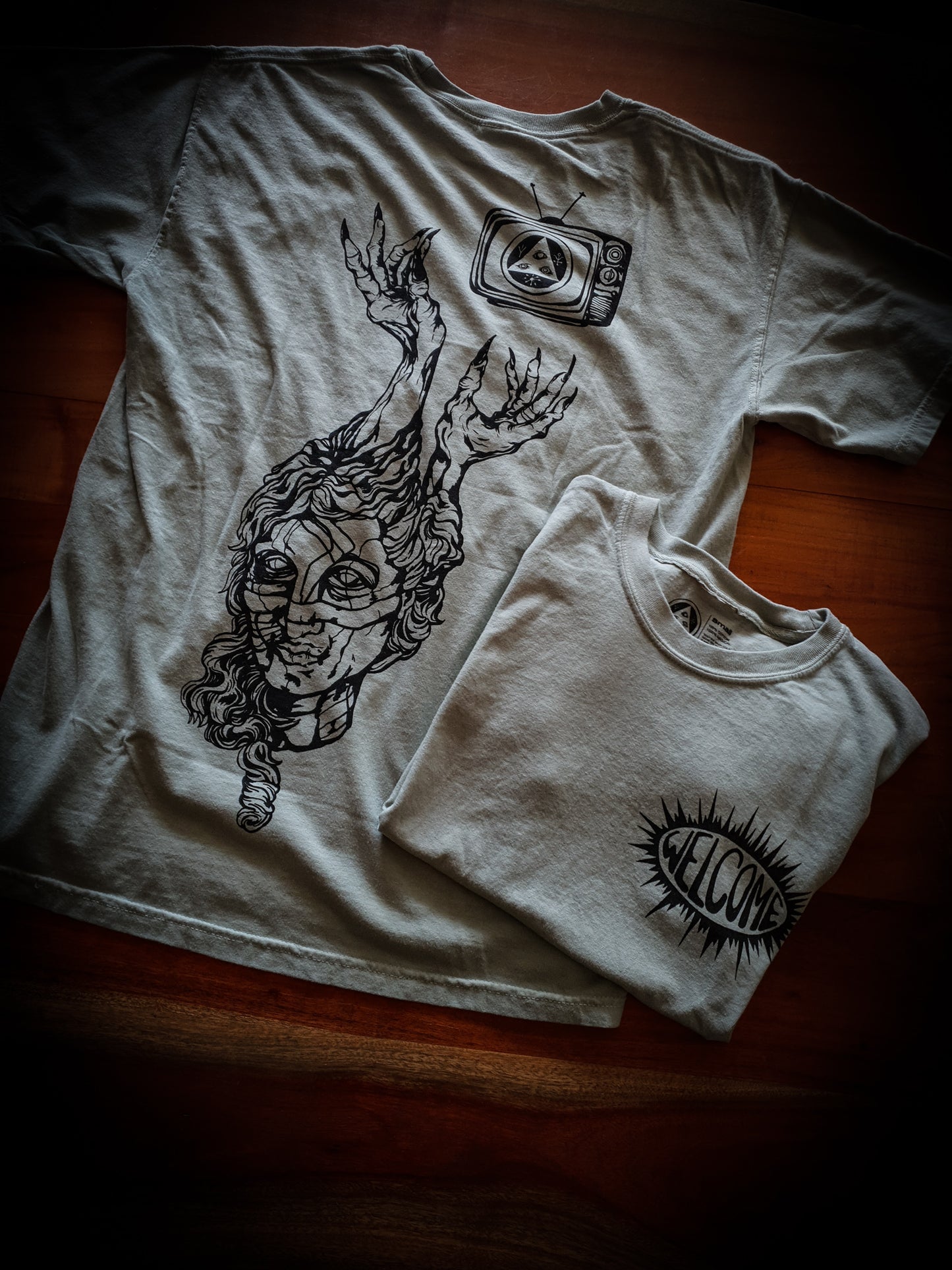 WELCOME - BEDLAM GARMENT-DYED SAGE - TEE