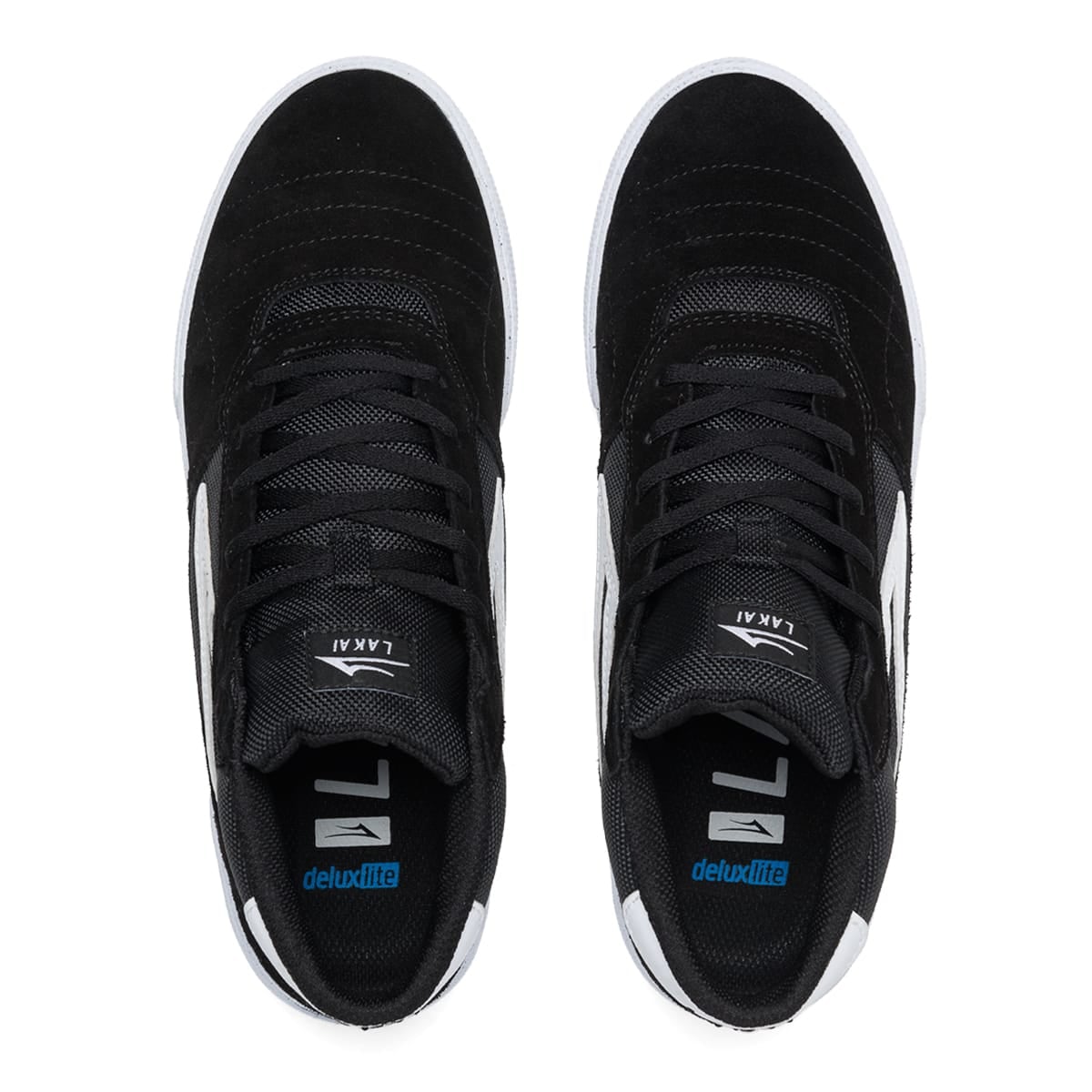 LAKAI - CAMBRIDGE MID SHOES - BLACK/WHITE SUEDE