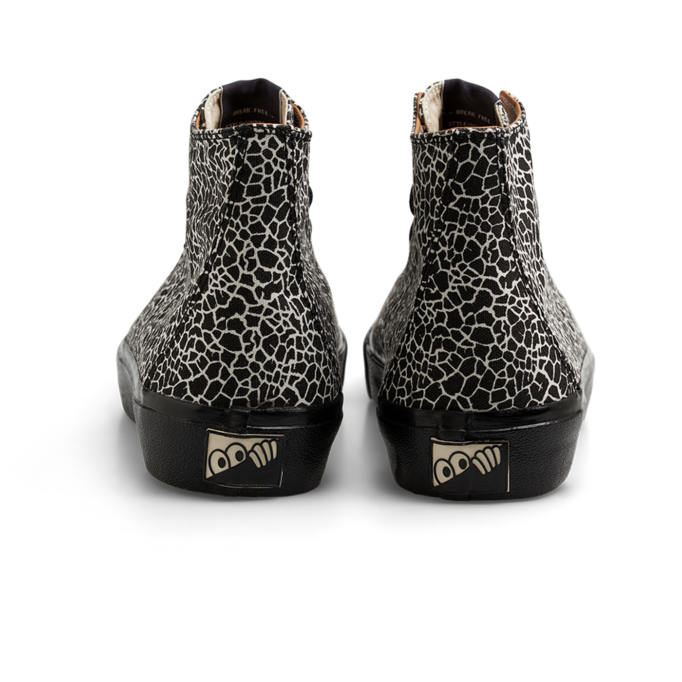 LAST RESORT AB - VM003 HI CANVAS SHOE - CRACKED BLACK