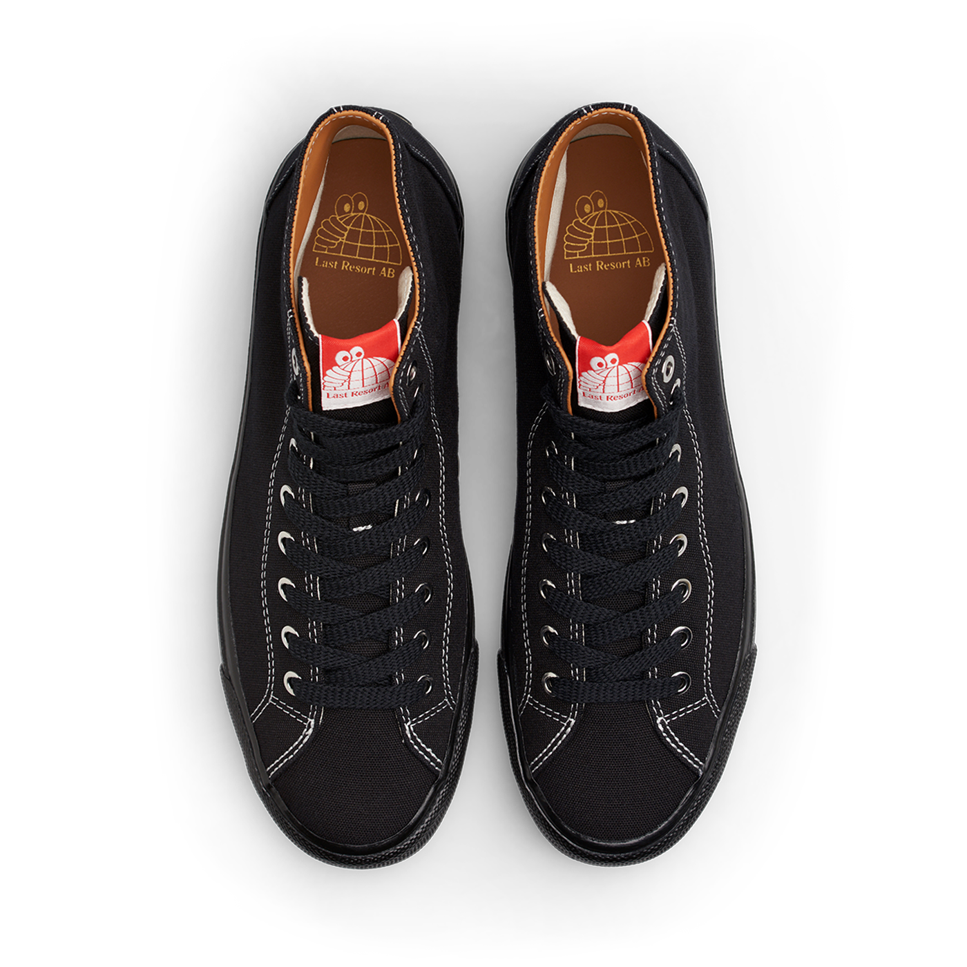 LAST RESORT AB - VM003 SHOES - BLACK/BLACK/WHITE CANVAS