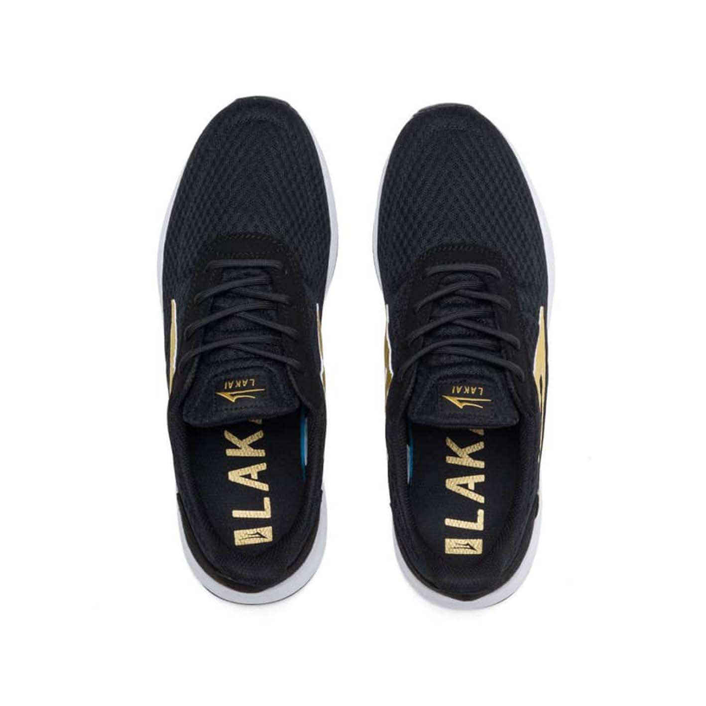 LAKAI - EVO SHOES - BLACK/GOLD MESH
