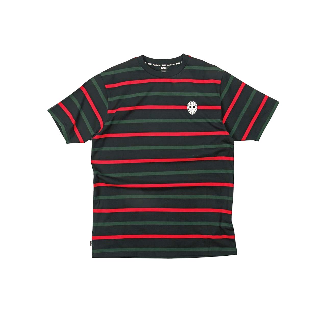 DGK - MASKED SHORT SLEEVE KNIT TEE - BLACK/RED/GREEN