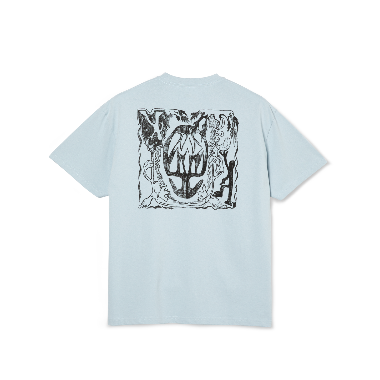 POLAR SKATE CO - JUNGLE TEE - LIGHT BLUE